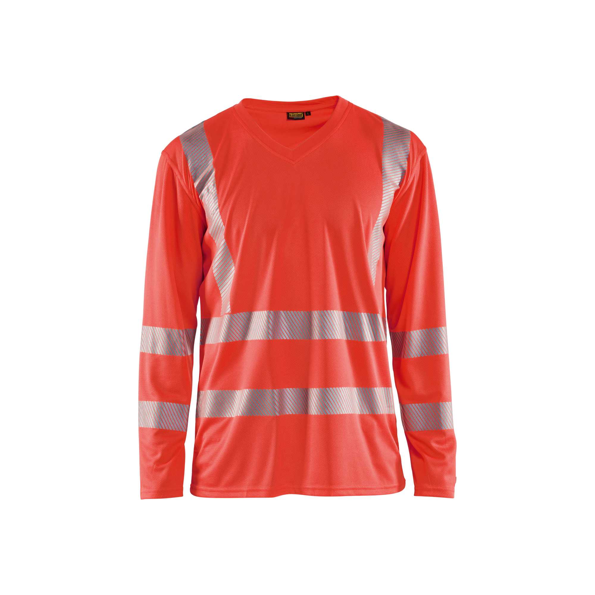 BLAKLADER 33851013 Hi Vis UV Long sleeved T shirt Hi Vis Reflective Long Sleeve Work T-Shirt MEN - 100% Polyester
