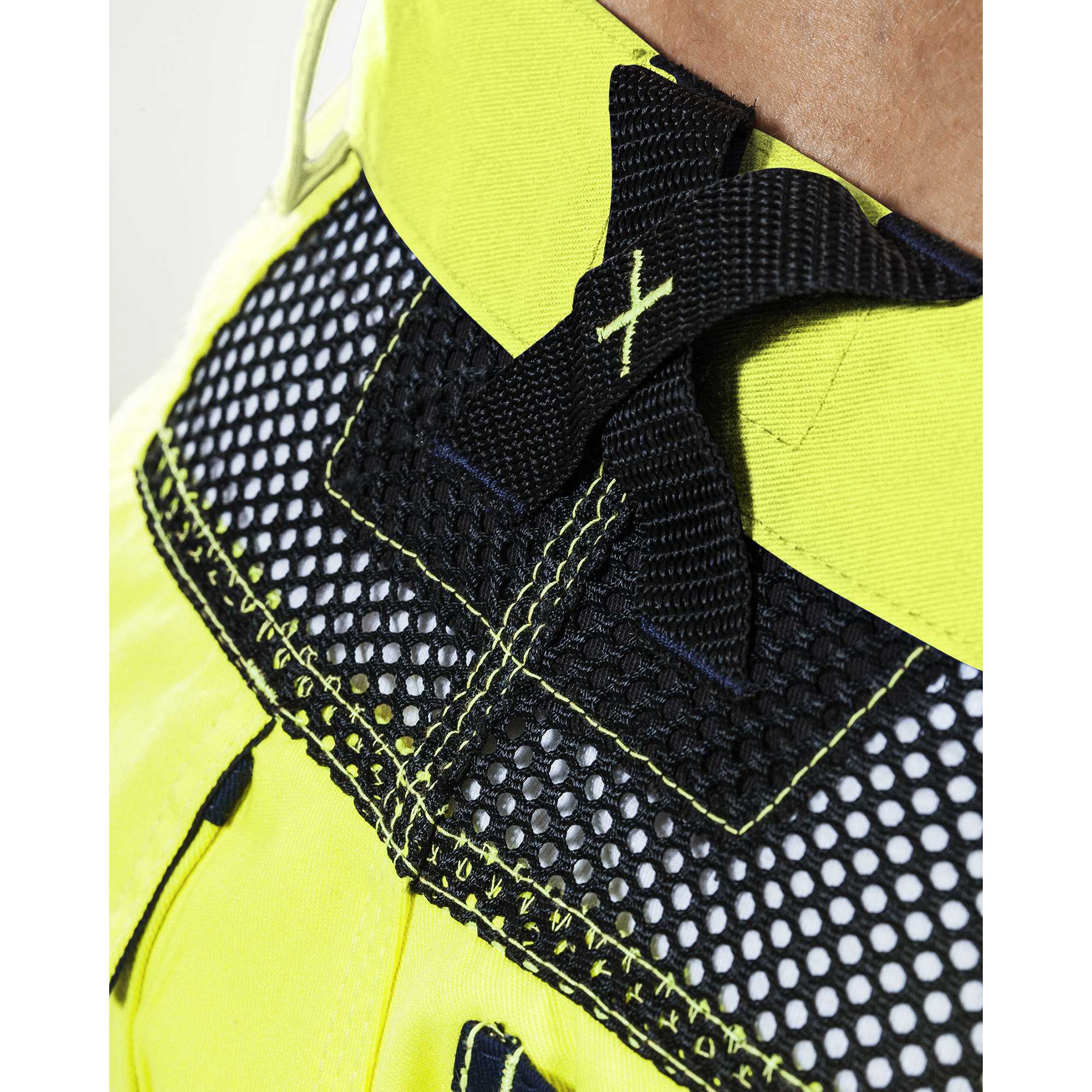 BLAKLADER 15651811 | Ventilated Hi Vis trousers Hi Vis Reflective Work Trousers Men - Mesh Panels
