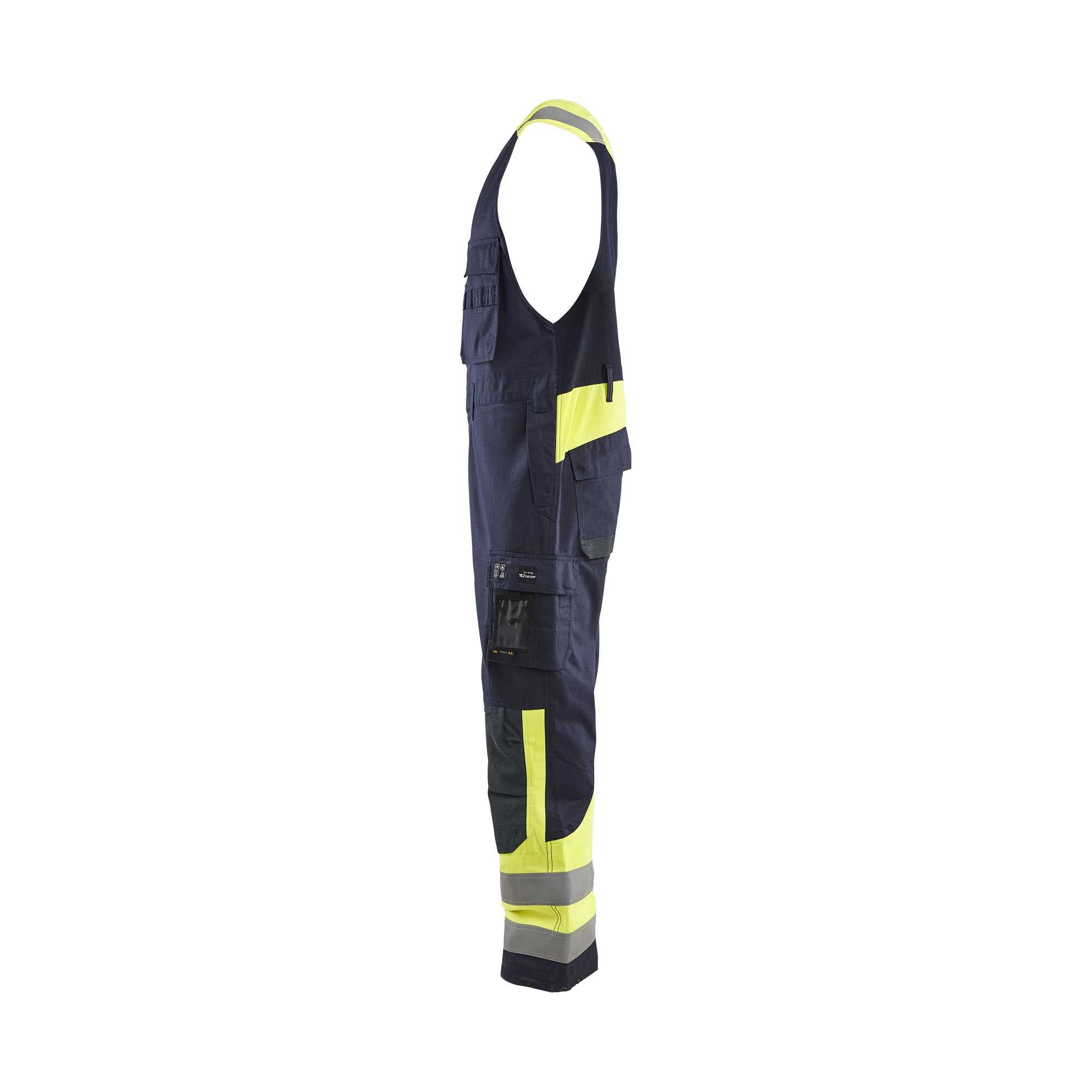 BLAKLADER 28871512 Inherent Sleeveless Multinorm Overalls Hi Vis Reflective Work Coverall Men - ripstop fabric