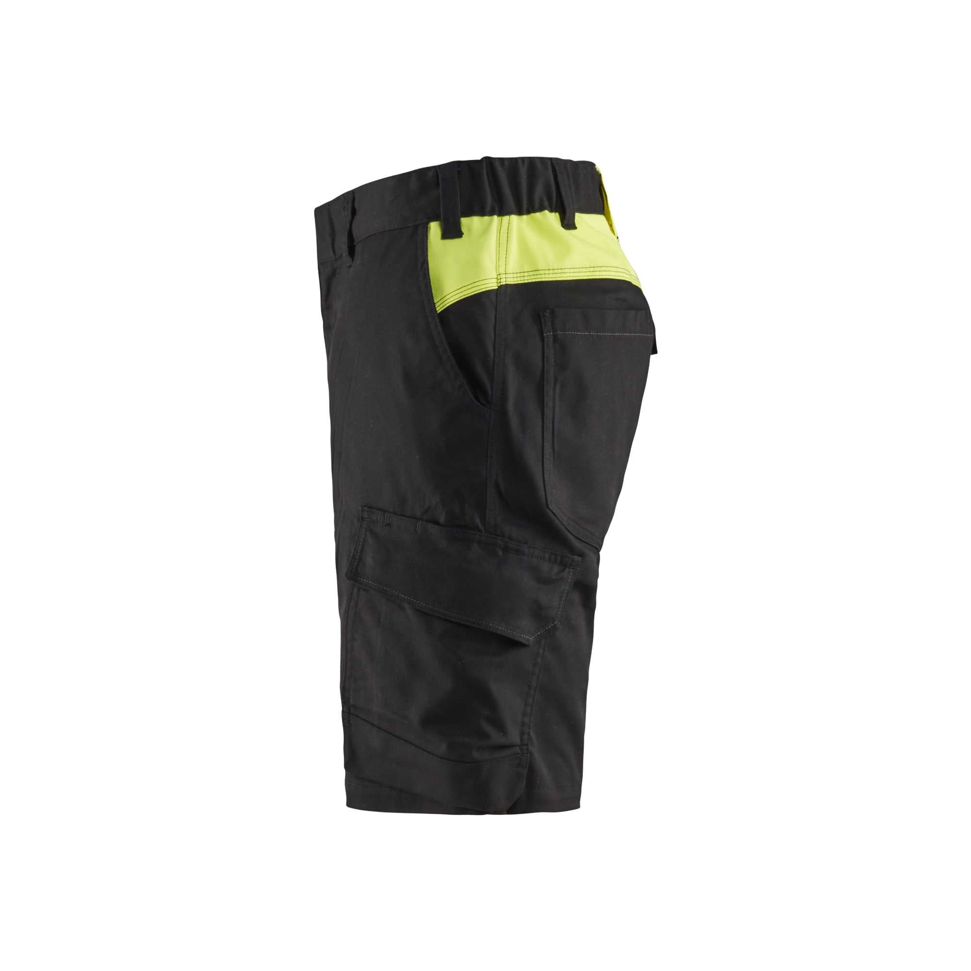 BLAKLADER 14461832 Industry shorts stretch Hi Vis Reflective Work Shorts Men - twill fabric