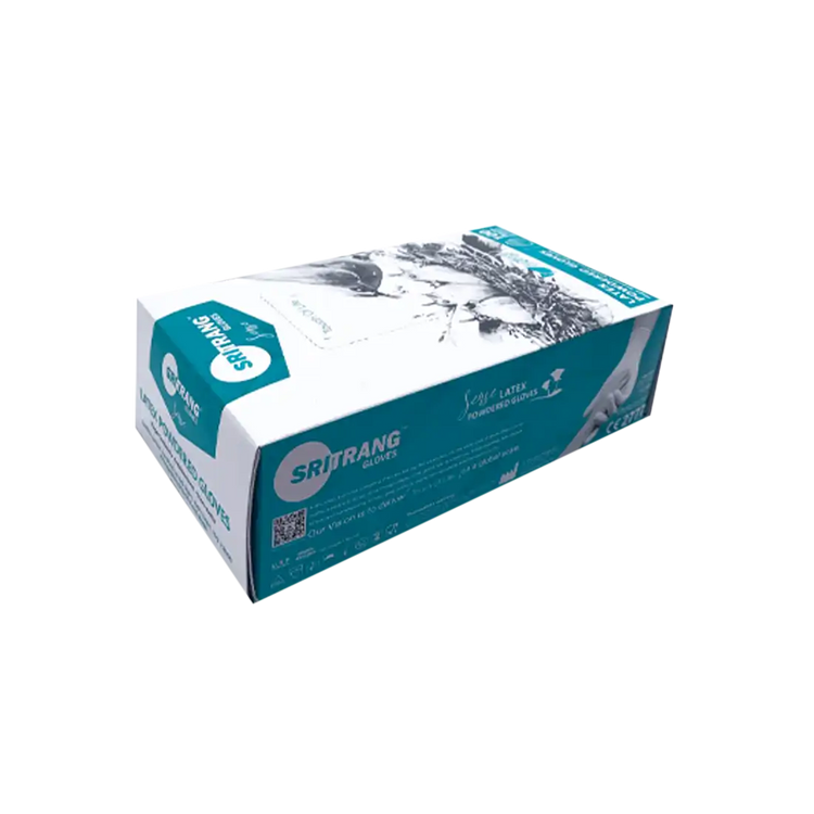 SIR SAFETY SENSE POWDERED LX01 (100 PC) Disposable Work Gloves - Latex Powdered