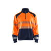 BLAKLADER 35562528 Hi Vis Reflective Half-zip Work Sweatshirt MEN - Brushed Interior