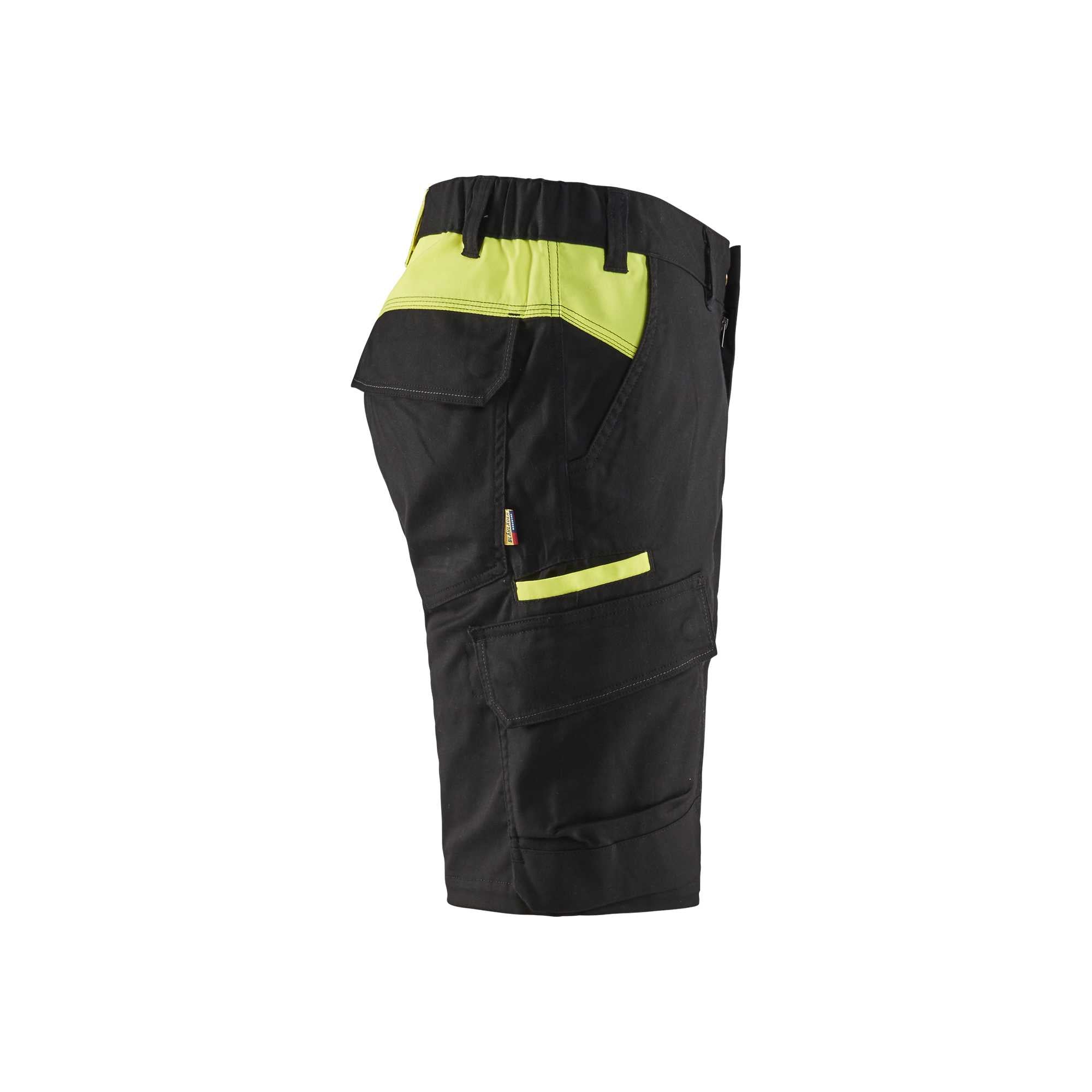 BLAKLADER 14461832 Industry shorts stretch Hi Vis Reflective Work Shorts Men - twill fabric