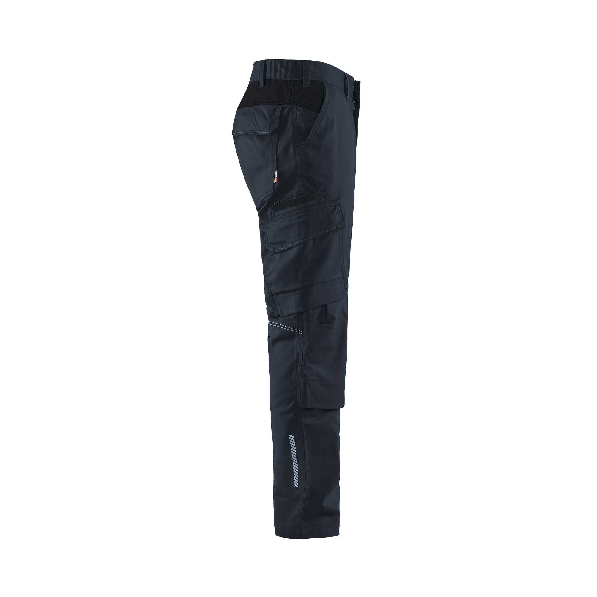 BLAKLADER 14481832 | Industry trousers stretch with knee pad pockets Hi Vis Reflective Work Trousers Men - twill fabric
