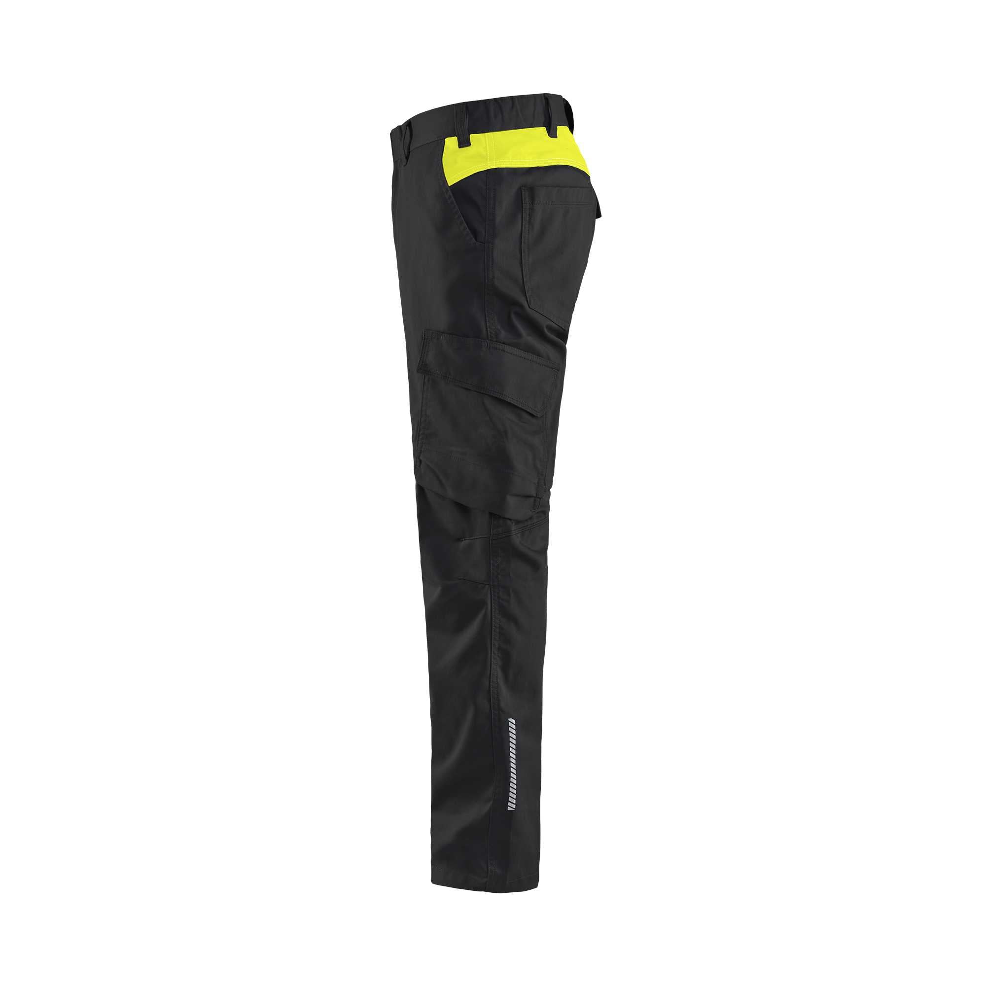 BLAKLADER 14441832 | Industry trousers stretch Hi Vis Reflective Work Trousers Men - twill fabric