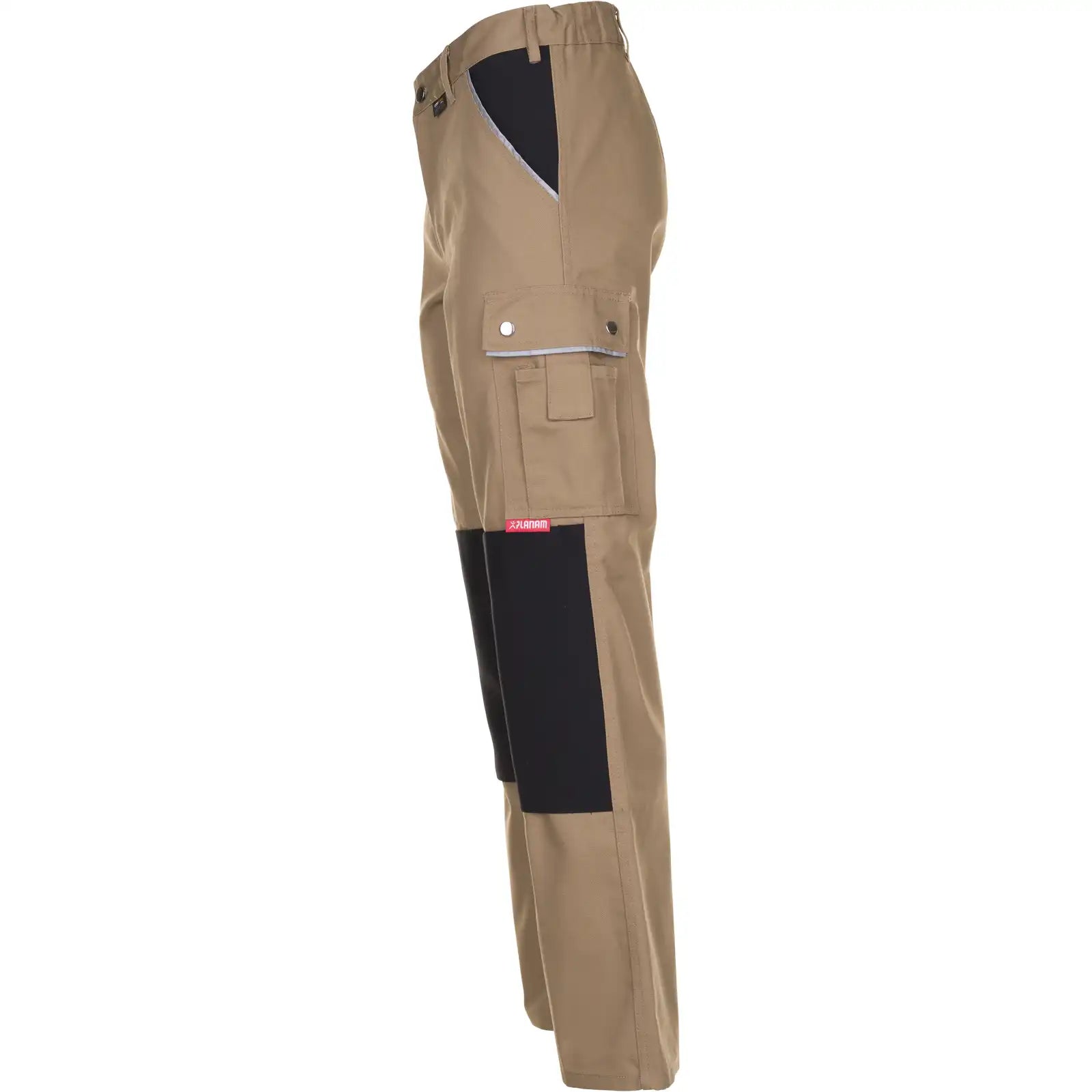 Planam Canvas 320 Bundhose khaki/schwarz 102 khaki/schwarz - Produktbild ohne Model