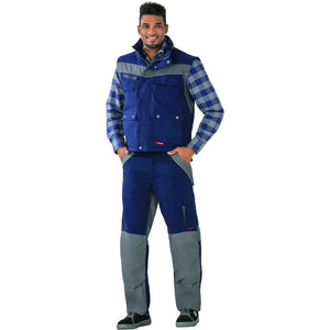 Planam Plaline Winterweste marine/zink XS marine/zink - Produktbild mit Model