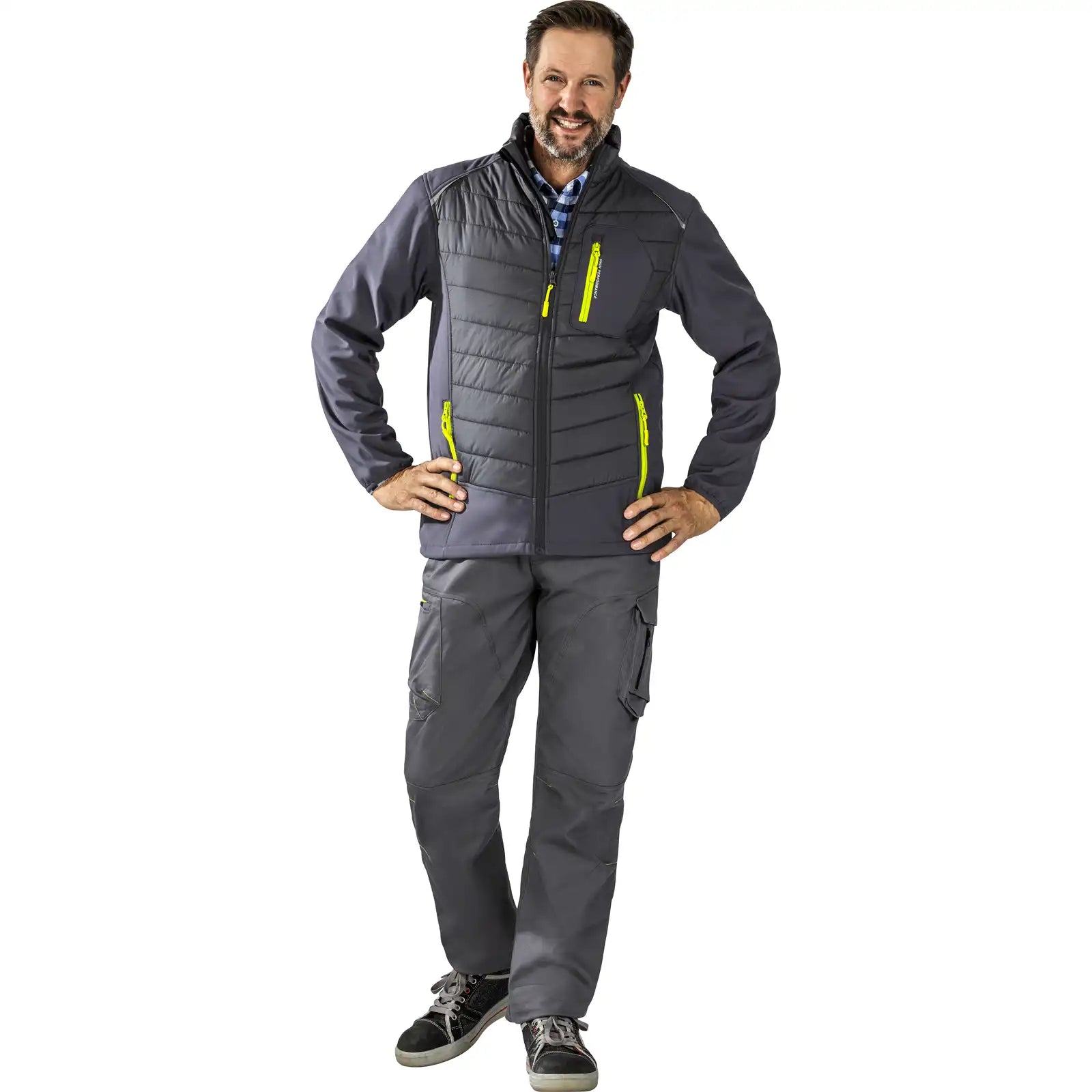 Planam PLANAM Stretchline Winterjacke anthrazit 4XL anthrazit - Produktbild mit Model