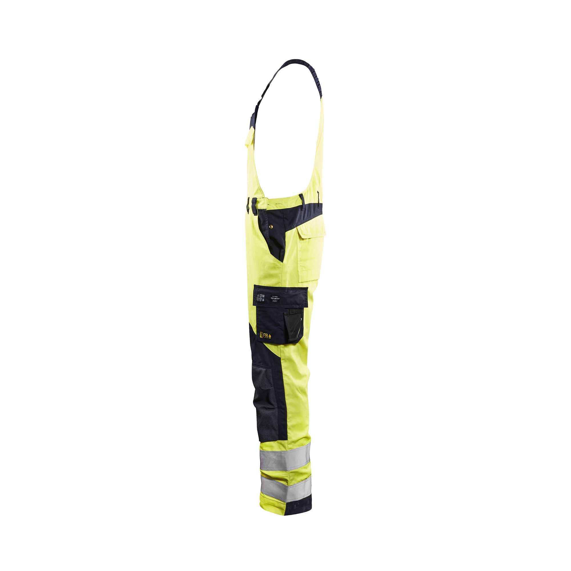 BLAKLADER 28891512 Multinorm Inherent BIB Hi Vis Reflective Work Bib Trousers Men - Ripstop Fabric