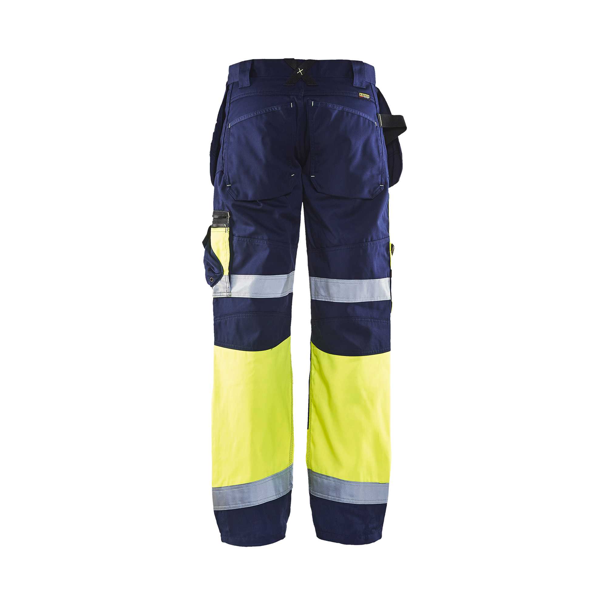 BLAKLADER 15081860 Hi Vis trousers X1500 Hi Vis Reflective Work Trousers Men - Twill Fabric
