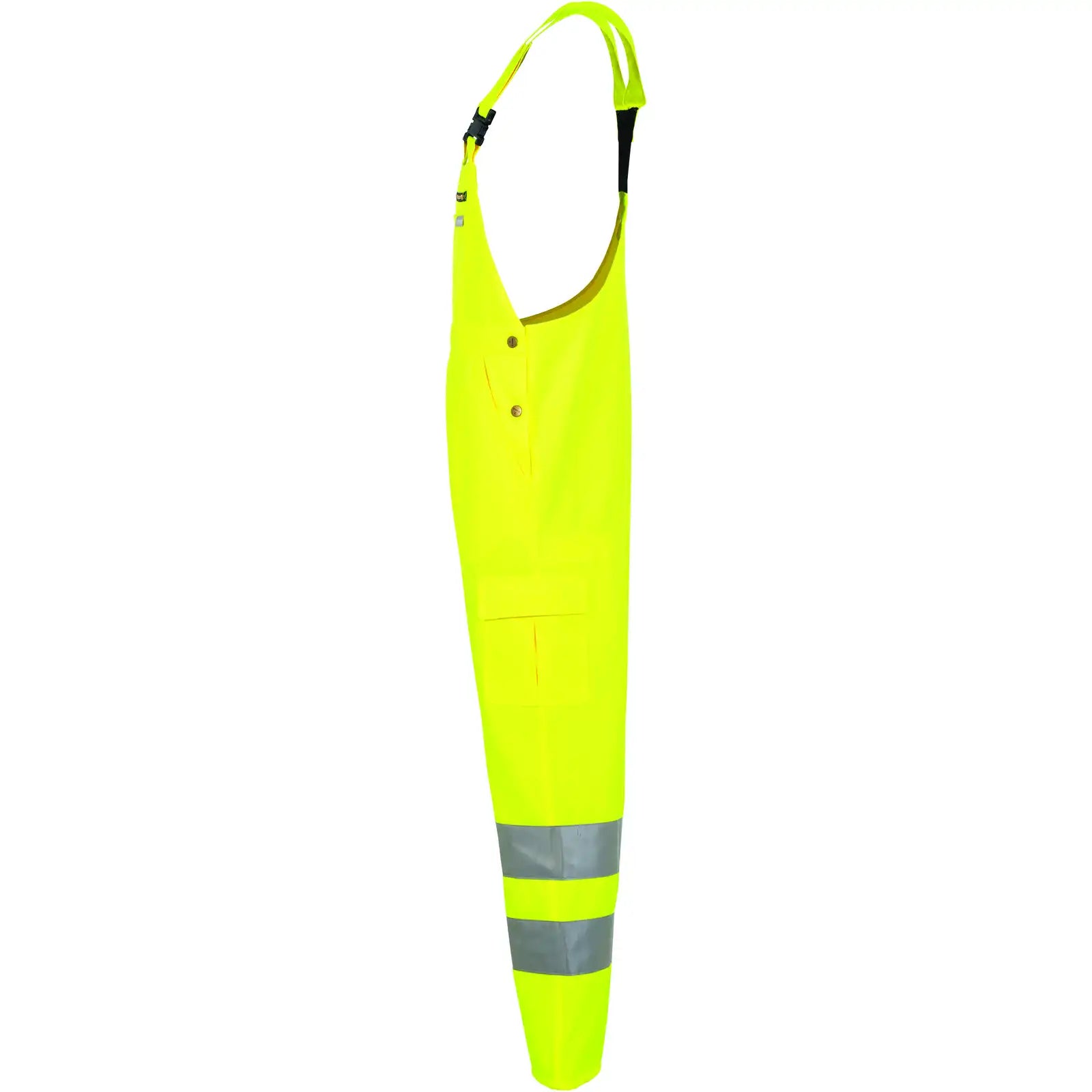 Planam Warnschutz Latzhose uni gelb 102 uni gelb - Produktbild ohne Model