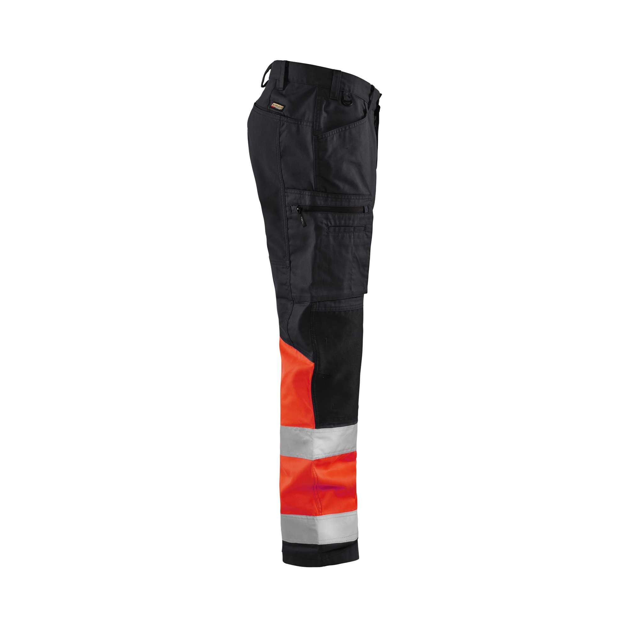 BLAKLADER 15511811 | Hi Vis Trousers with Stretch Hi Vis Reflective Work Trousers Men - 65% Polyester