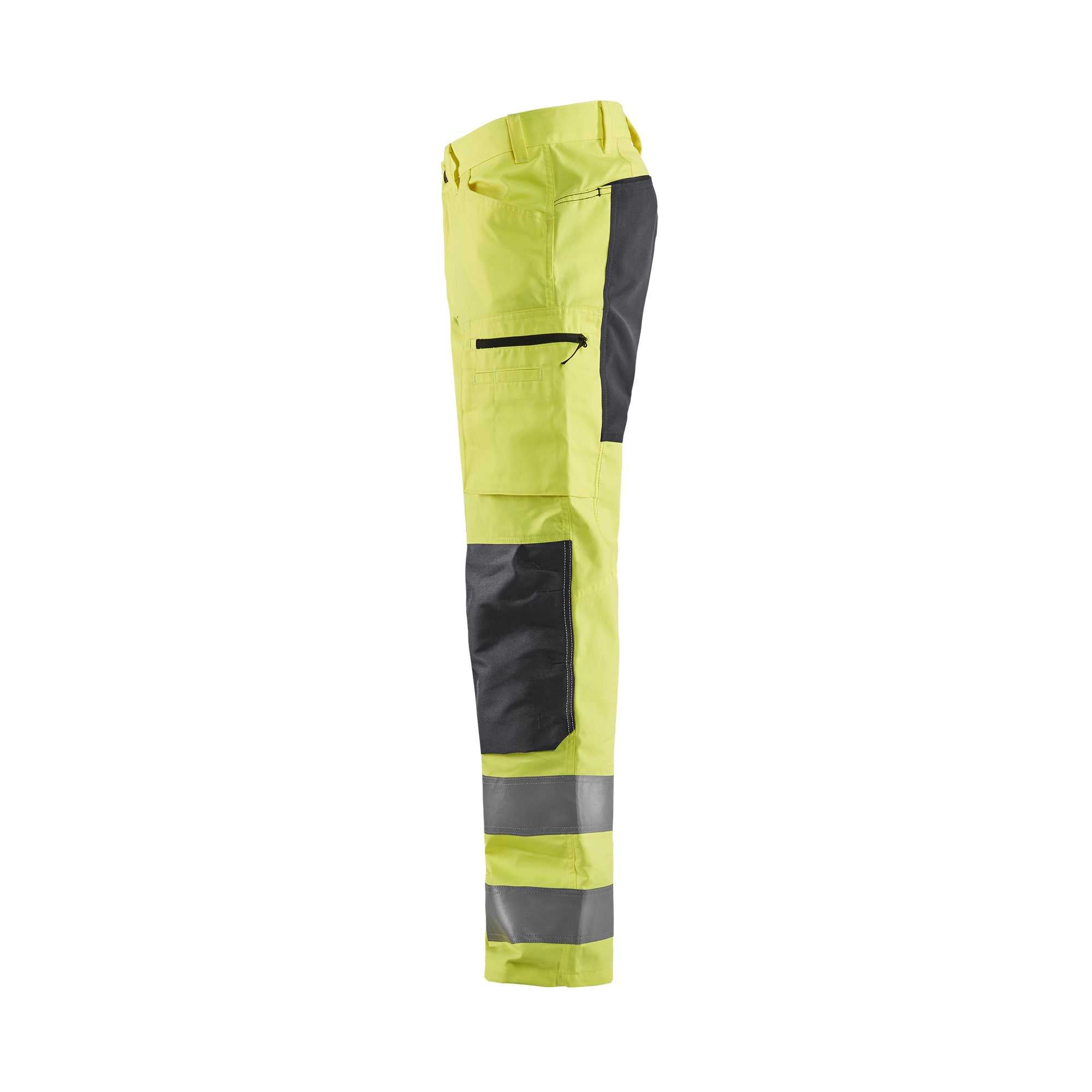 BLAKLADER 15851811 | Hi Vis trousers with stretch Hi Vis Reflective Work Trousers Men - Class 2 Certified