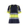 BLAKLADER 34101030 Women’s Hi Vis T Shirt Hi Vis Reflective Short Sleeve Work T-Shirt WOMEN - 100% Cotton