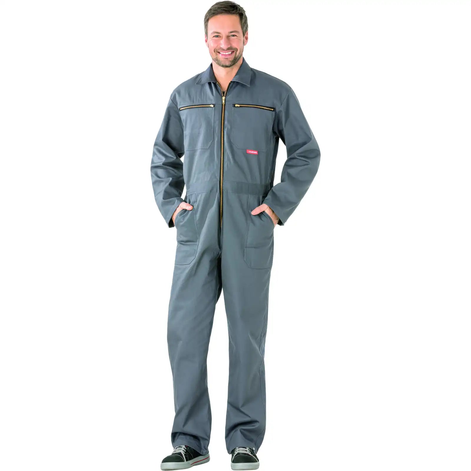 Planam BW 290 Rallyekombi grau 102 grau - Produktbild mit Model