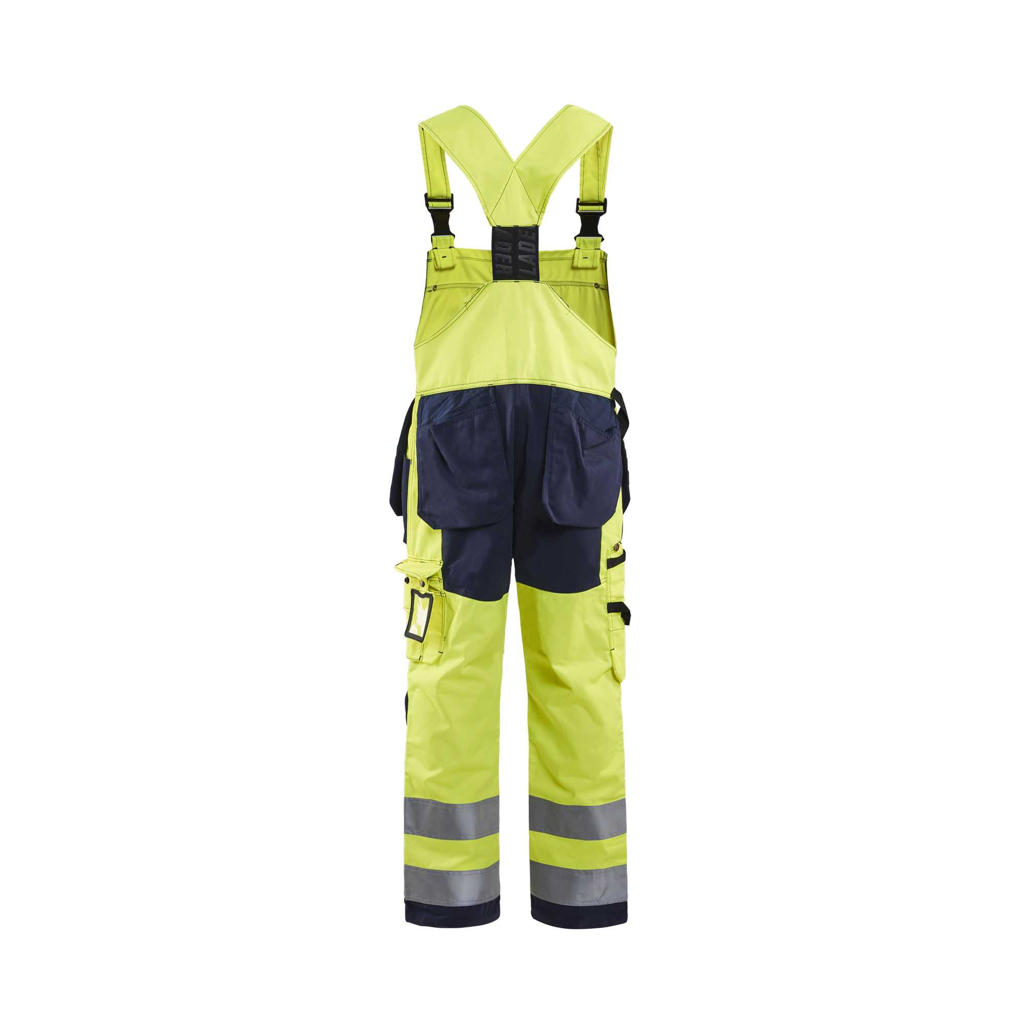 BLAKLADER 26031860 Hi Vis Bib Overalls Hi Vis Reflective Work Bib Trousers Men - twill fabric