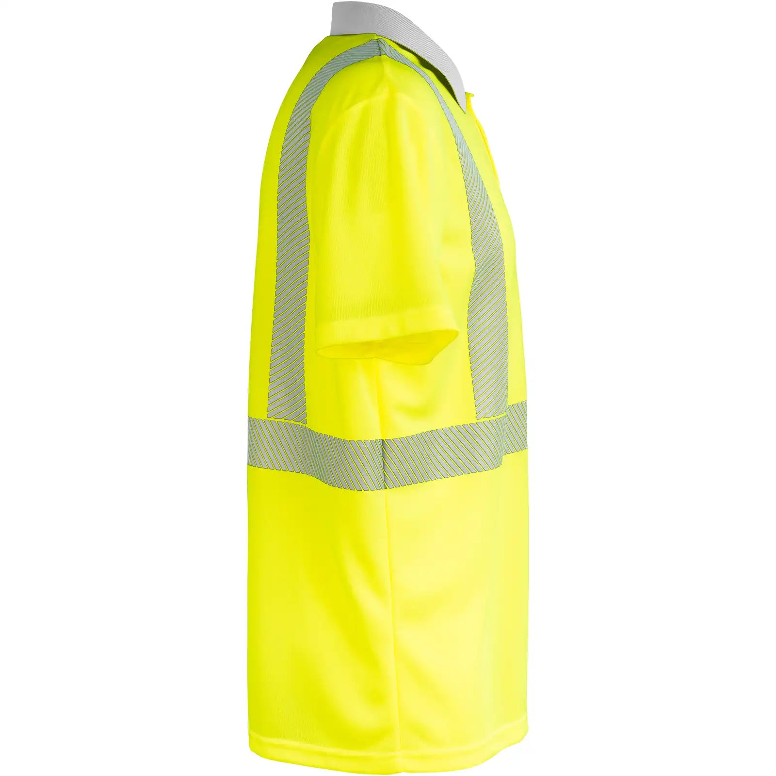 Planam Norit Warnschutz Poloshirt kurzarm gelb/zink XS gelb/zink - Produktbild ohne Model