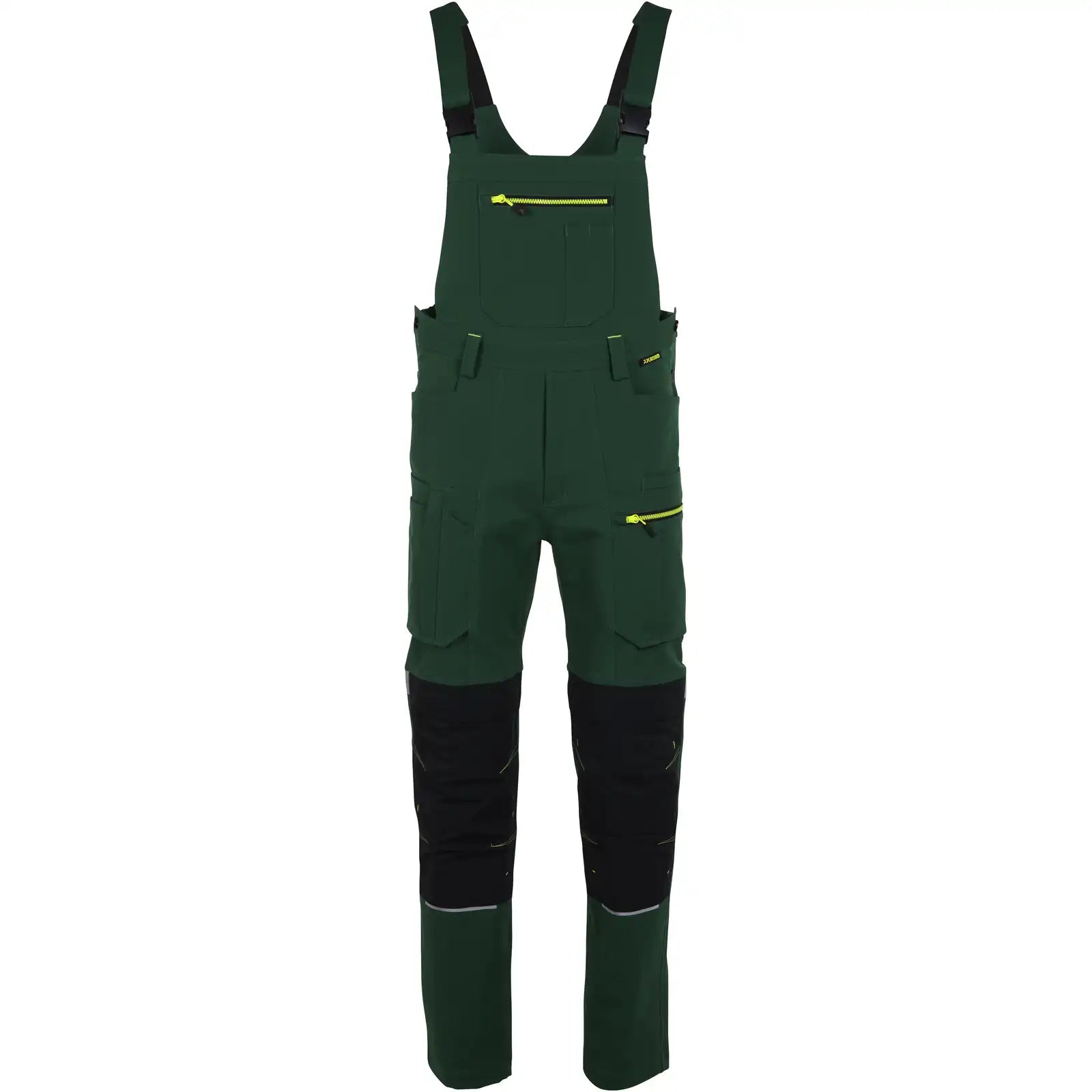 Planam rECOline Latzhose grün/schwarz      102 grün/schwarz - Vorschaubild