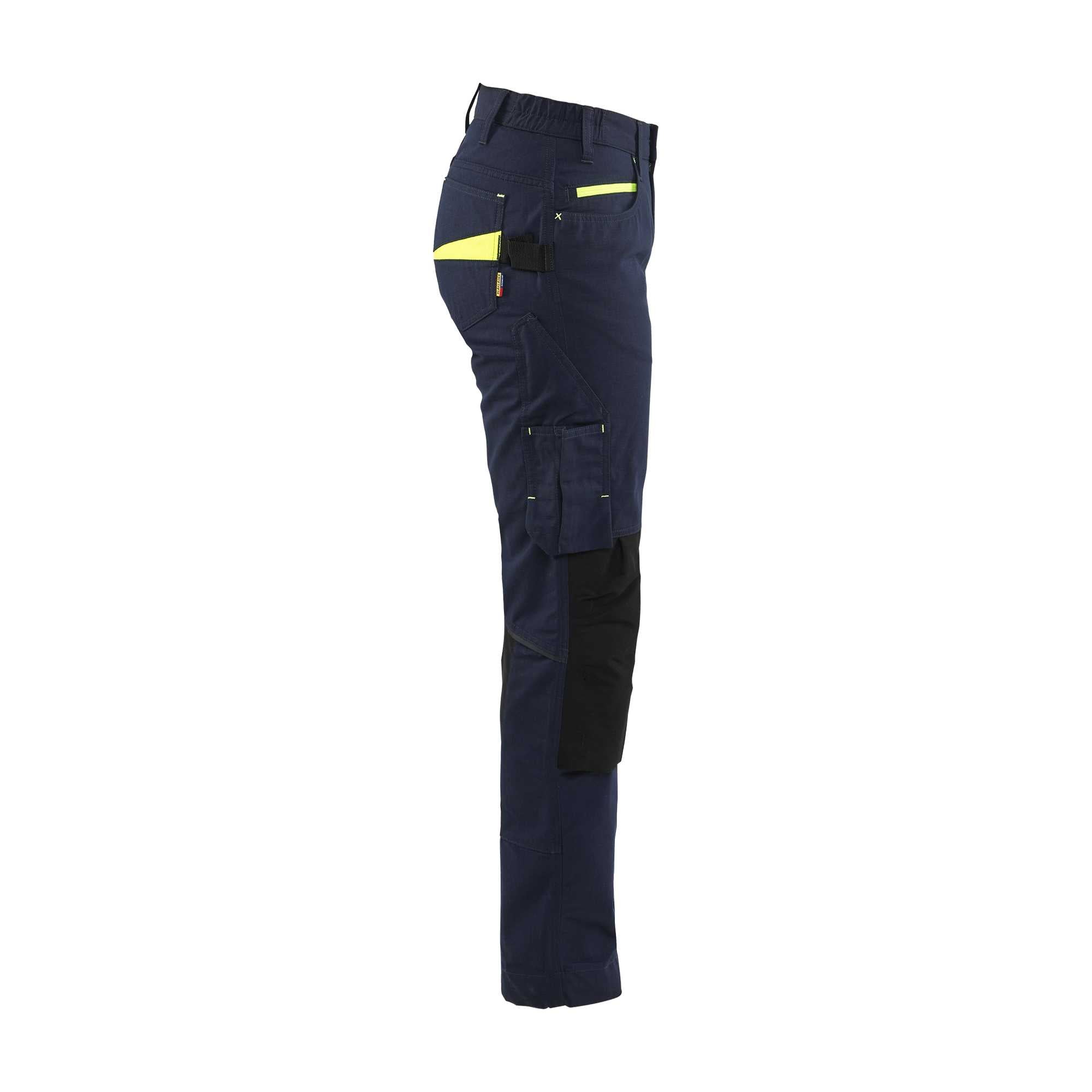 BLAKLADER 71951330 | Women's service trousers with stretch Hi Vis Reflective Work Trousers Women - Ripstop Fabric