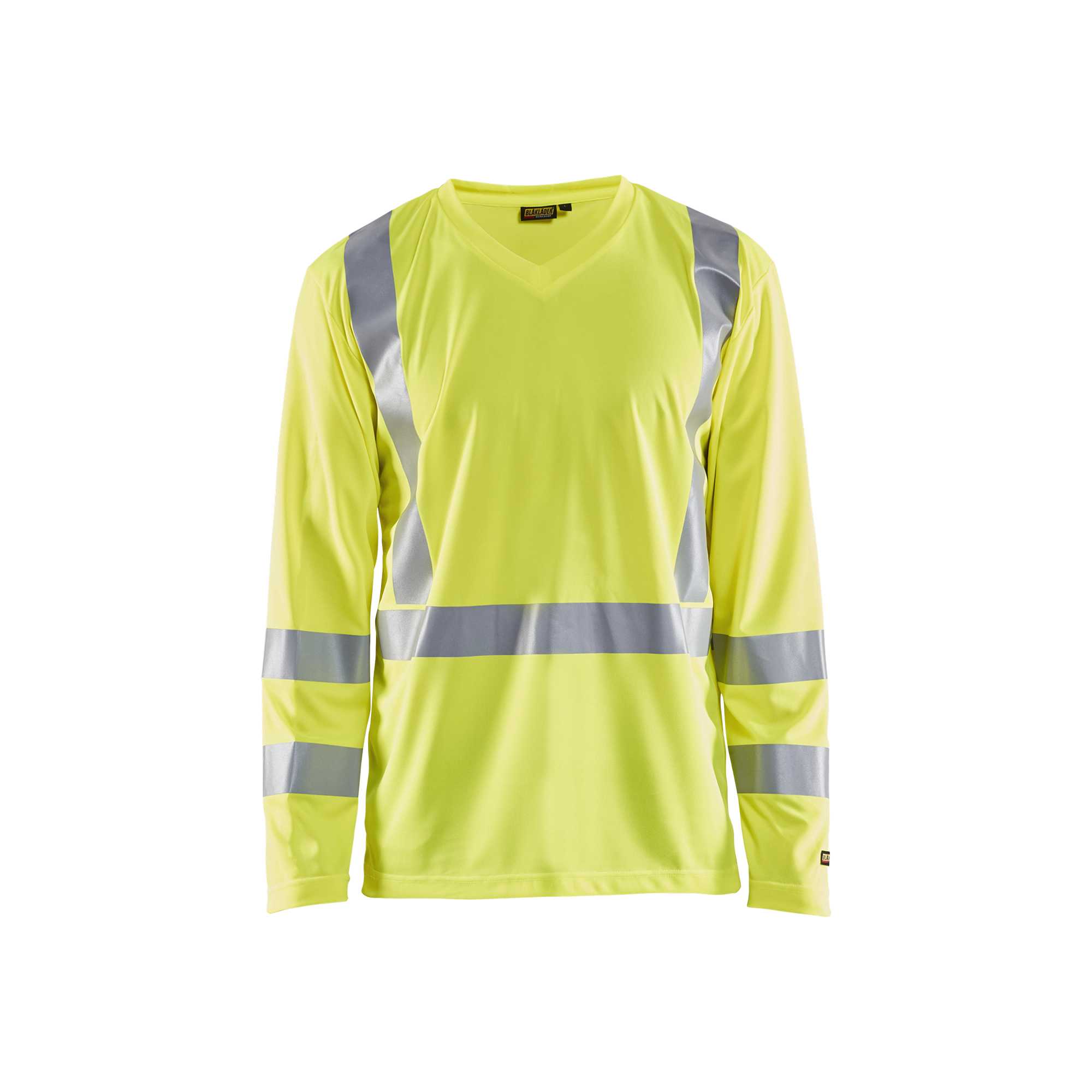 BLAKLADER 33831011 Hi Vis UV long sleeved T shirt Hi Vis Reflective Long Sleeve Work T-Shirt MEN - 100% Polyester