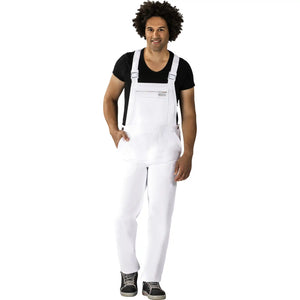 Planam MG 260 Latzhose weiß 102 reinweiß - Produktbild mit Model
