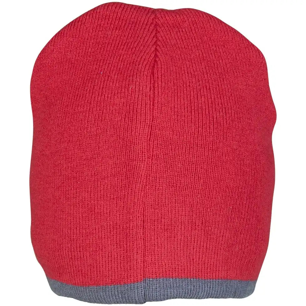 Planam Zubehör Strickmütze 2-farbig rot/schiefer Universalgröße rot/schiefer - Produktbild ohne Model