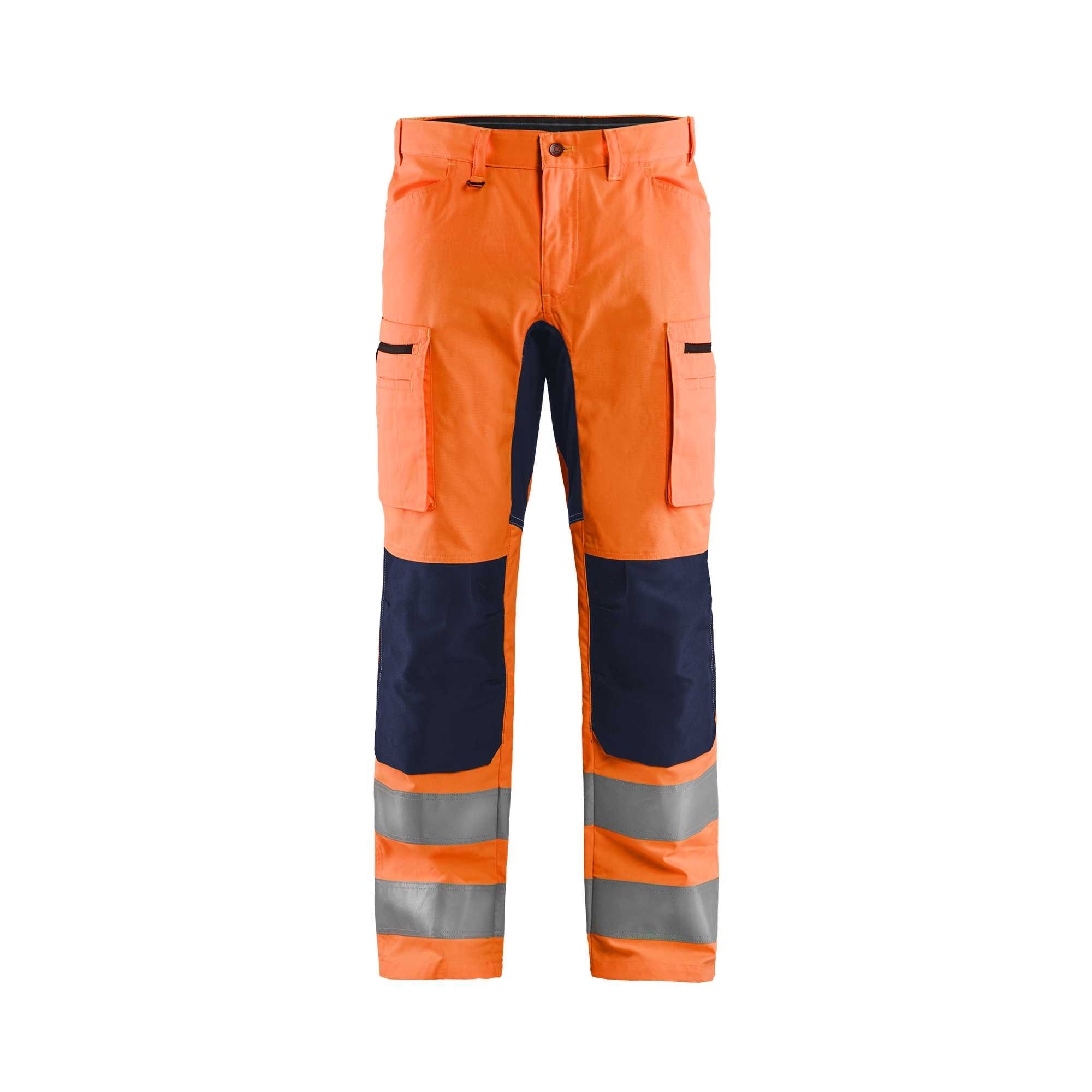 BLAKLADER 15851811 | Hi Vis trousers with stretch Hi Vis Reflective Work Trousers Men - Class 2 Certified