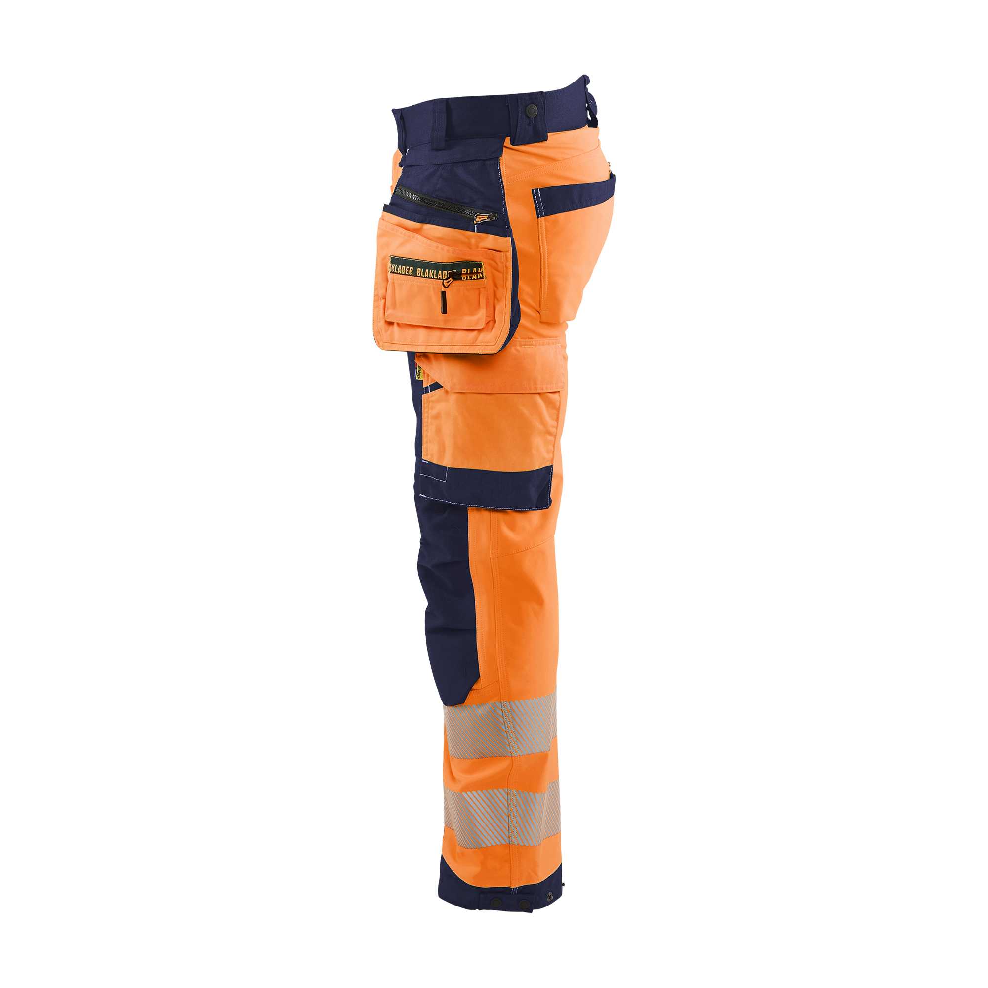BLAKLADER 18202513 | Hi vis Softshell Trousers Hi Vis Reflective Work Trousers Men - Waterproof