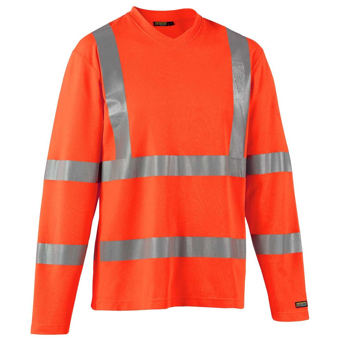 BLAKLADER 33811070 Hi Vis UV Long Sleeved T shirt Hi Vis Reflective Long Sleeve Work T-Shirt MEN - UV Protection