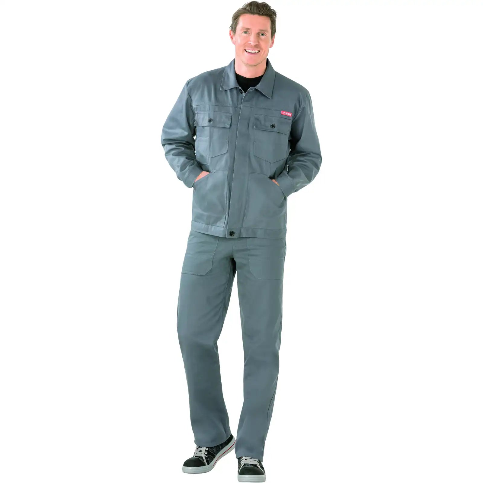 Planam BW 290 Bundjacke grau 102 grau - Produktbild mit Model
