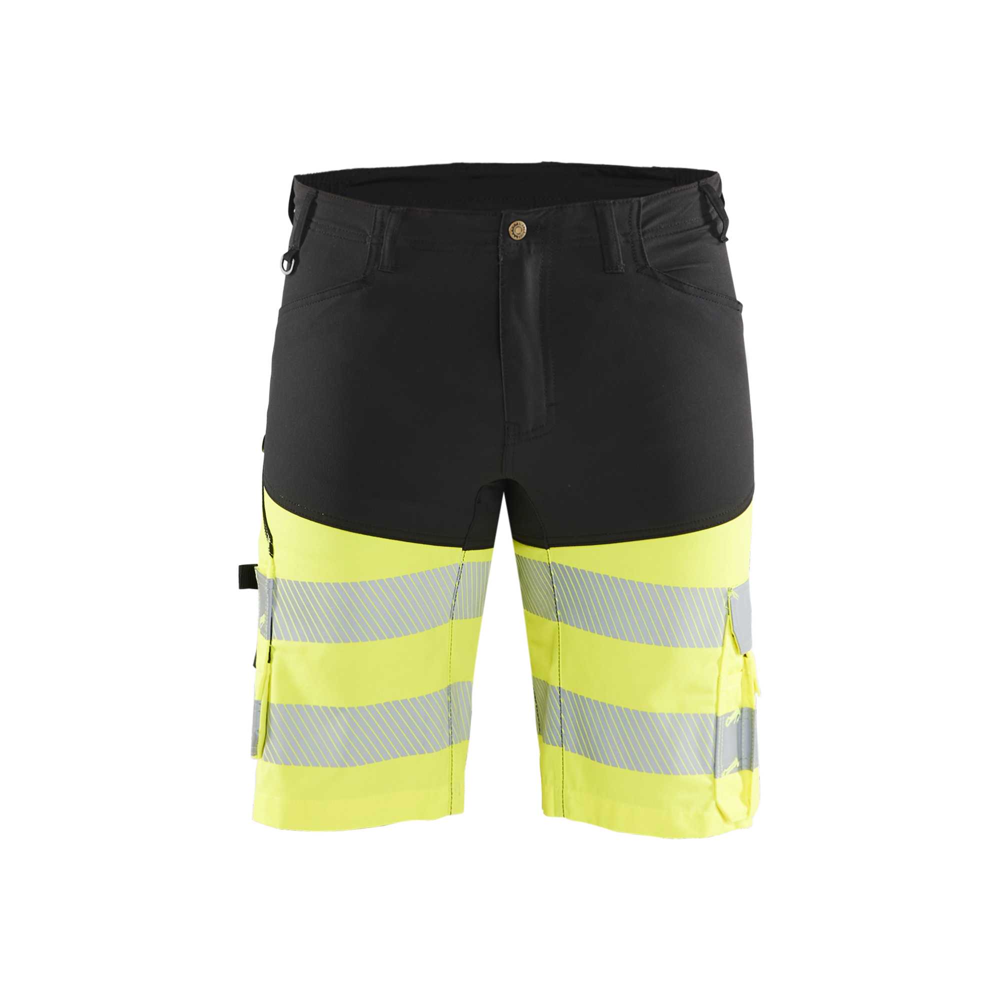 BLAKLADER 15411811 | Hi Vis shorts with stretch Hi Vis Reflective Work Shorts Men - Class 1 Certified
