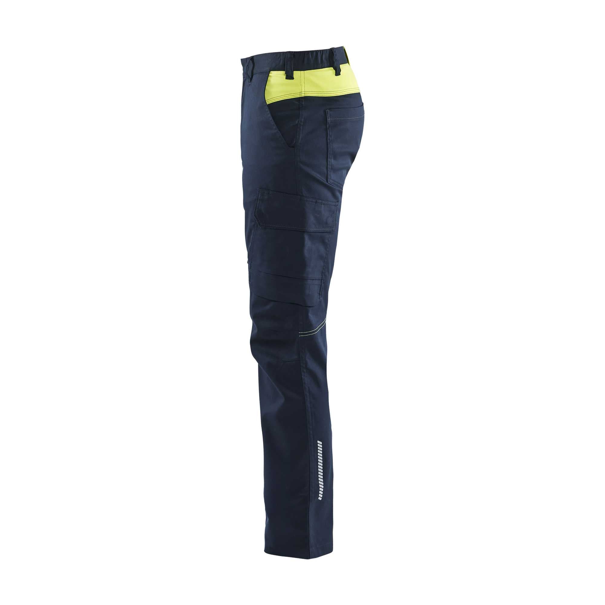 BLAKLADER 14441832 | Industry trousers stretch Hi Vis Reflective Work Trousers Men - twill fabric