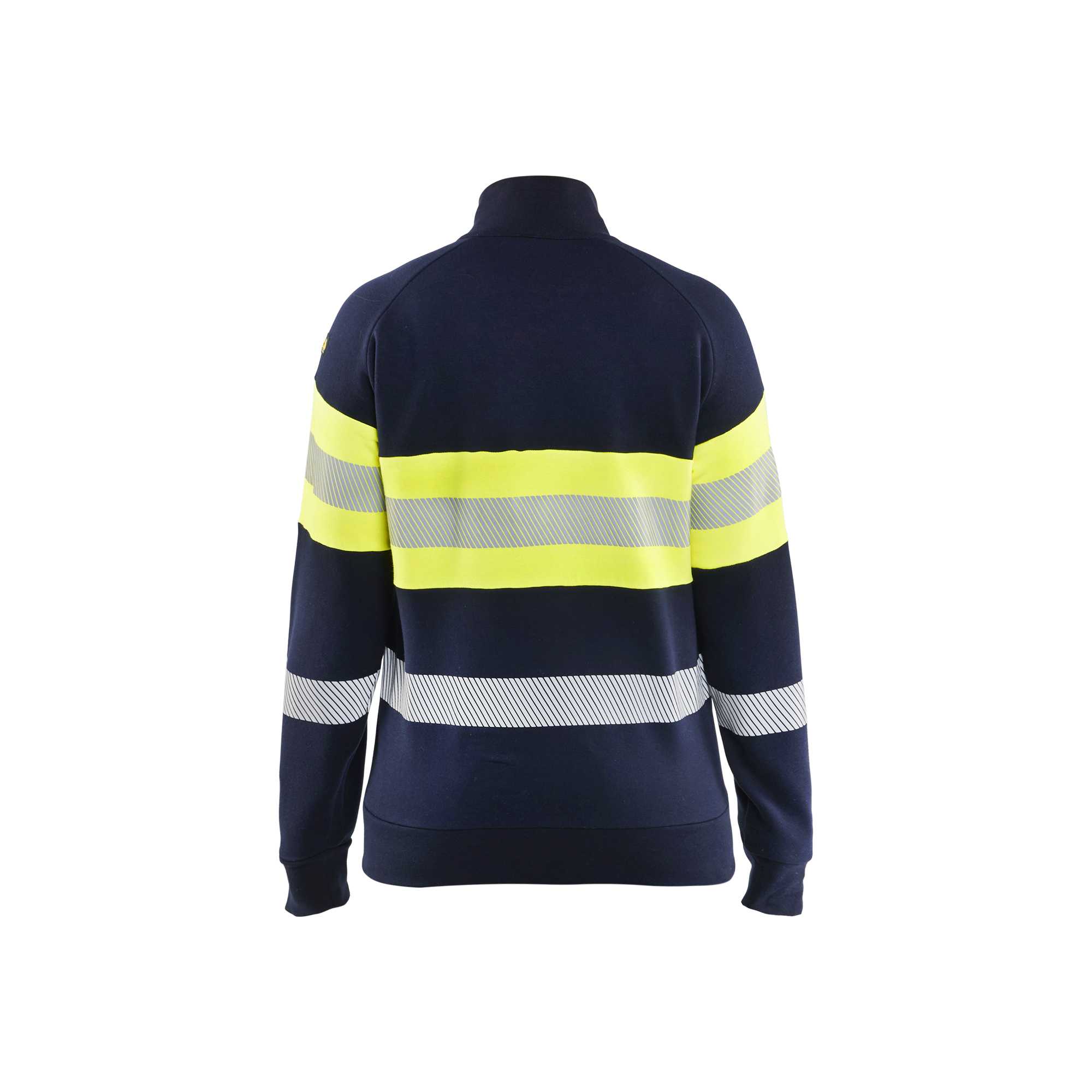 BLAKLADER 34721762 WOMEN'S MULTINORM HI VIS SWEATSHIRT ZIP Hi Vis Reflective Full-zip Work Sweatshirt WOMEN - Flame Retardant