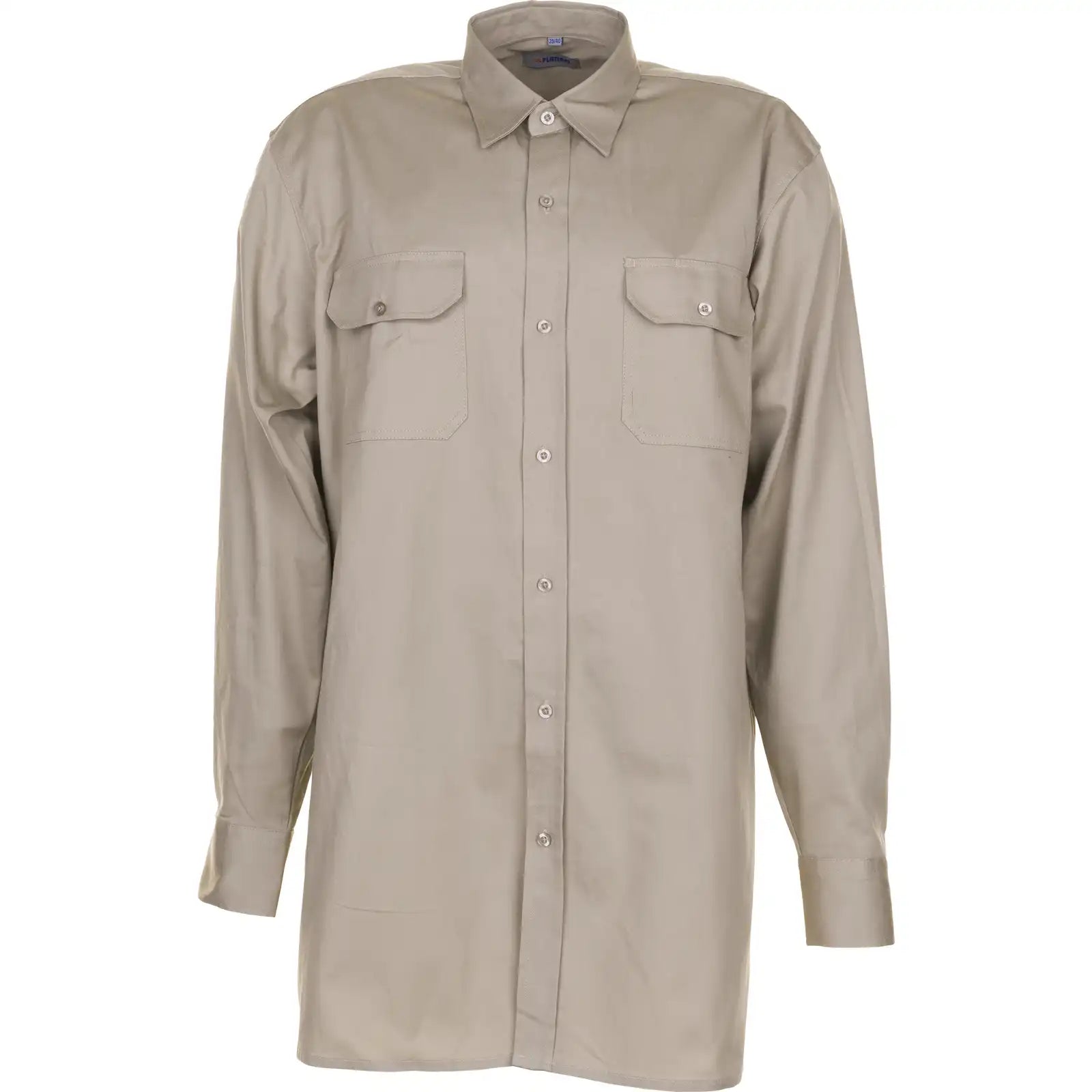 Planam Hemden Köperhemd Langarm khaki 37/38 khaki - Vorschaubild