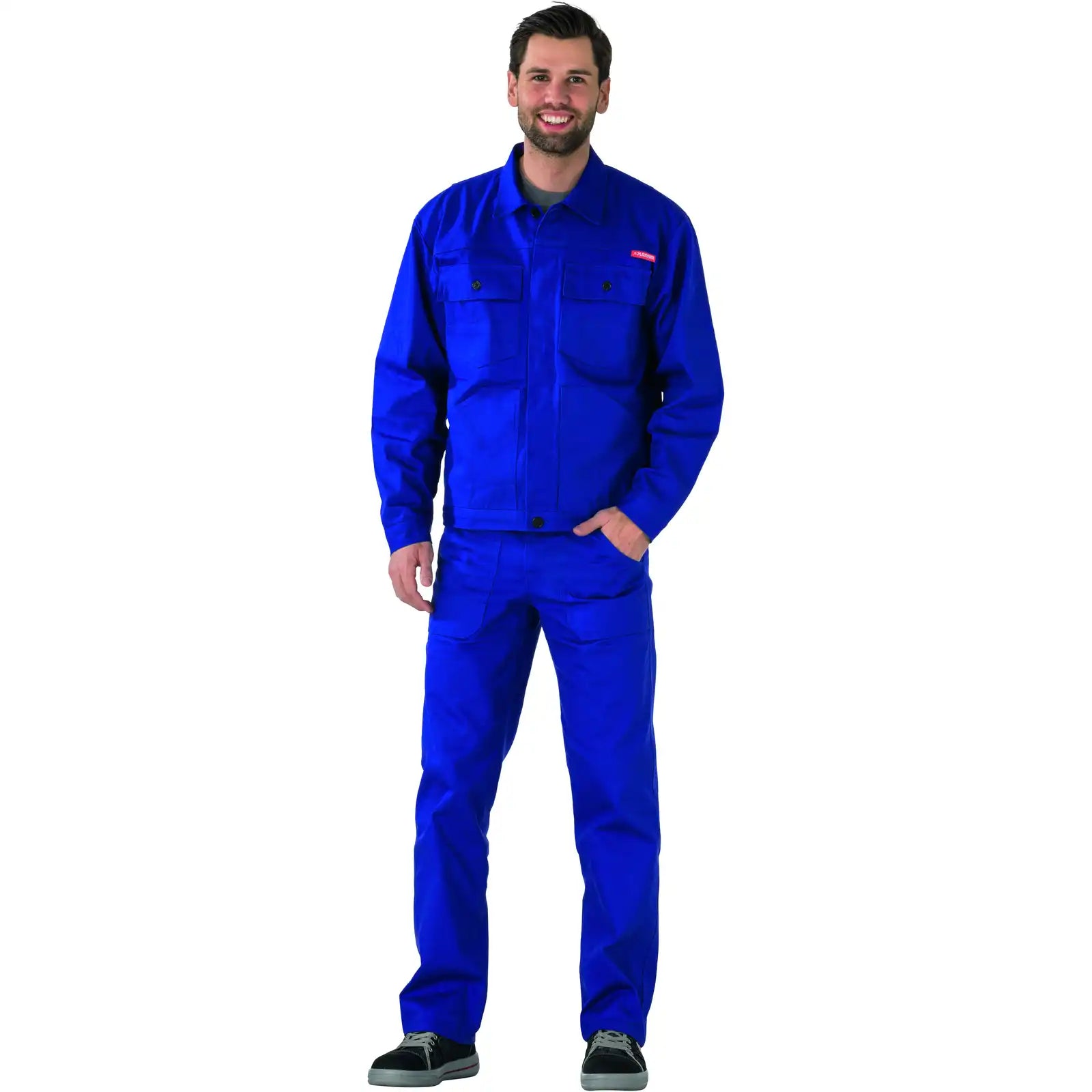 Planam BW 290 Bundjacke kornblumenblau 102 kornblumenblau - Produktbild mit Model