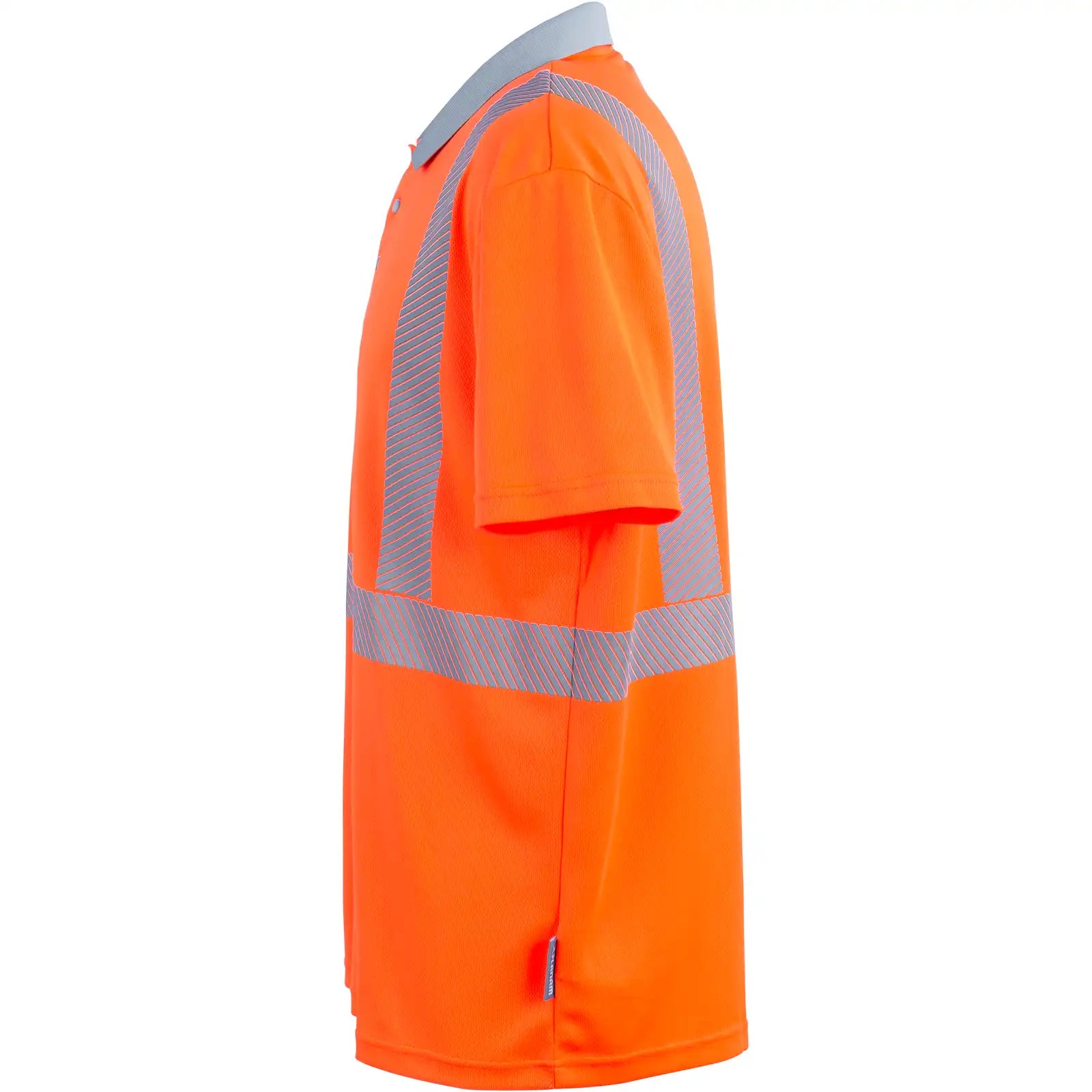 Planam Norit Warnschutz Poloshirt kurzarm orange/zink XS orange/zink - Produktbild ohne Model