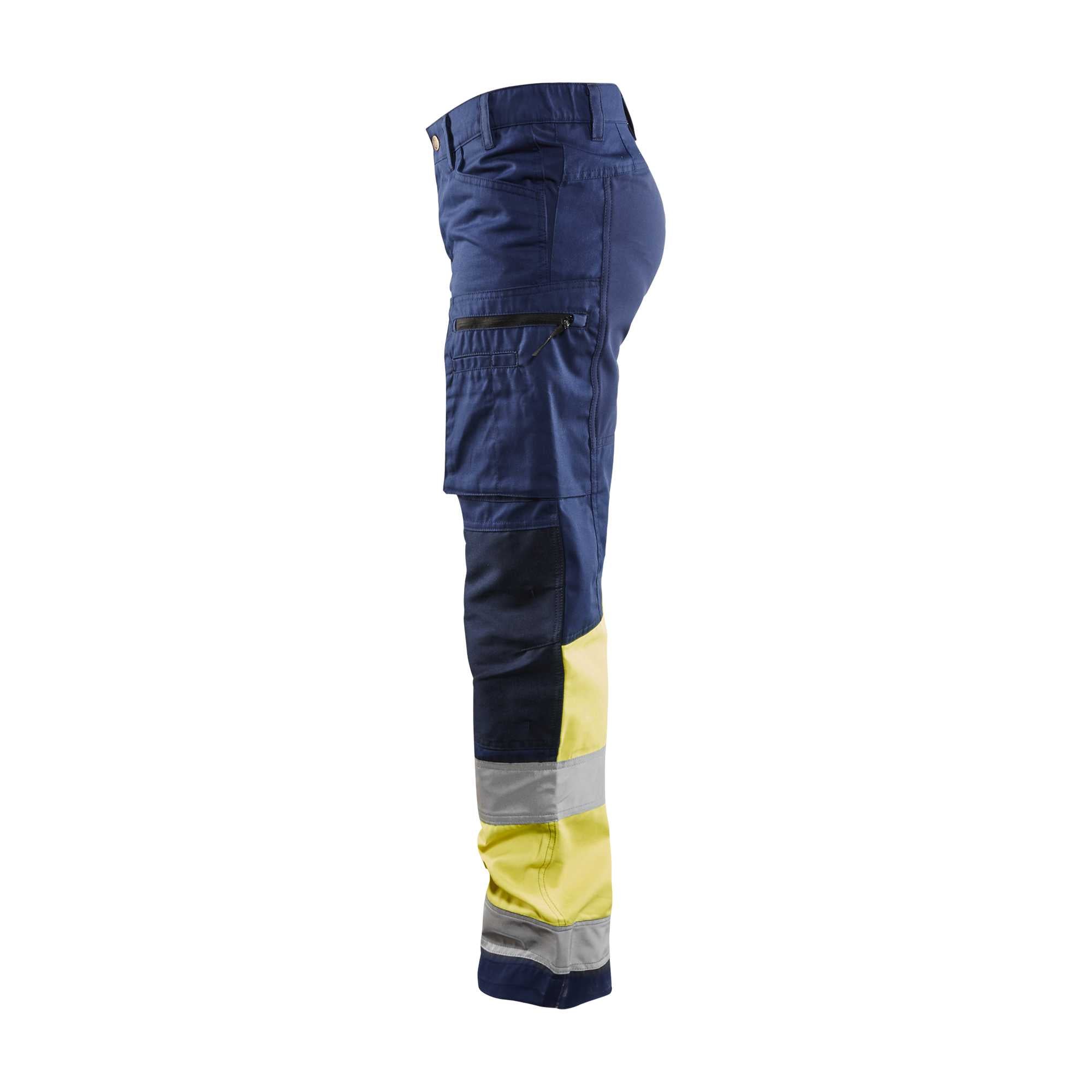 BLAKLADER 71611811 | Women's Hi Vis trousers with stretch Hi Vis Reflective Work Trousers Women - Class 1 Certified