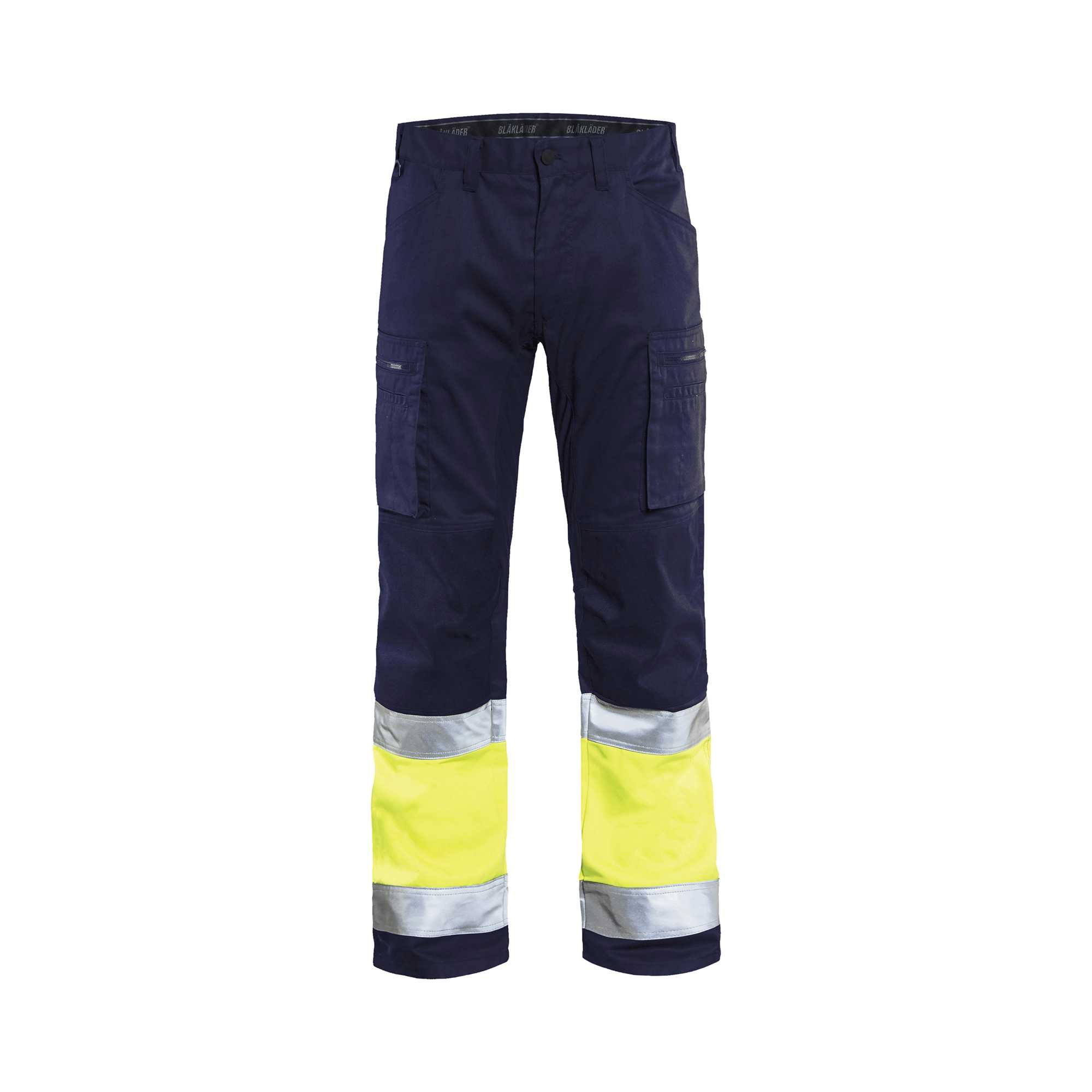 BLAKLADER 15511811 | Hi Vis Trousers with Stretch Hi Vis Reflective Work Trousers Men - 65% Polyester