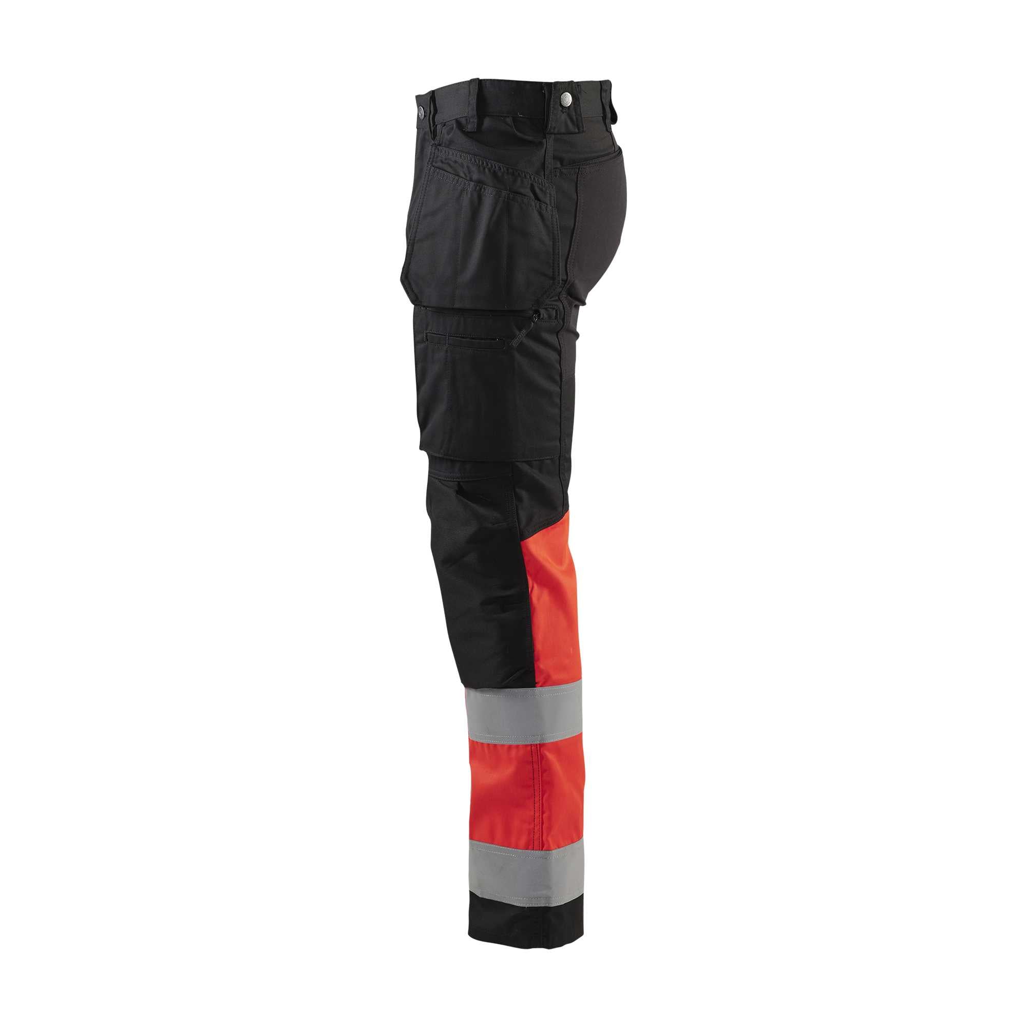 BLAKLADER 15581811 | Hi Vis trousers with stretch Hi Vis Reflective Work Trousers Men - stretch fabric