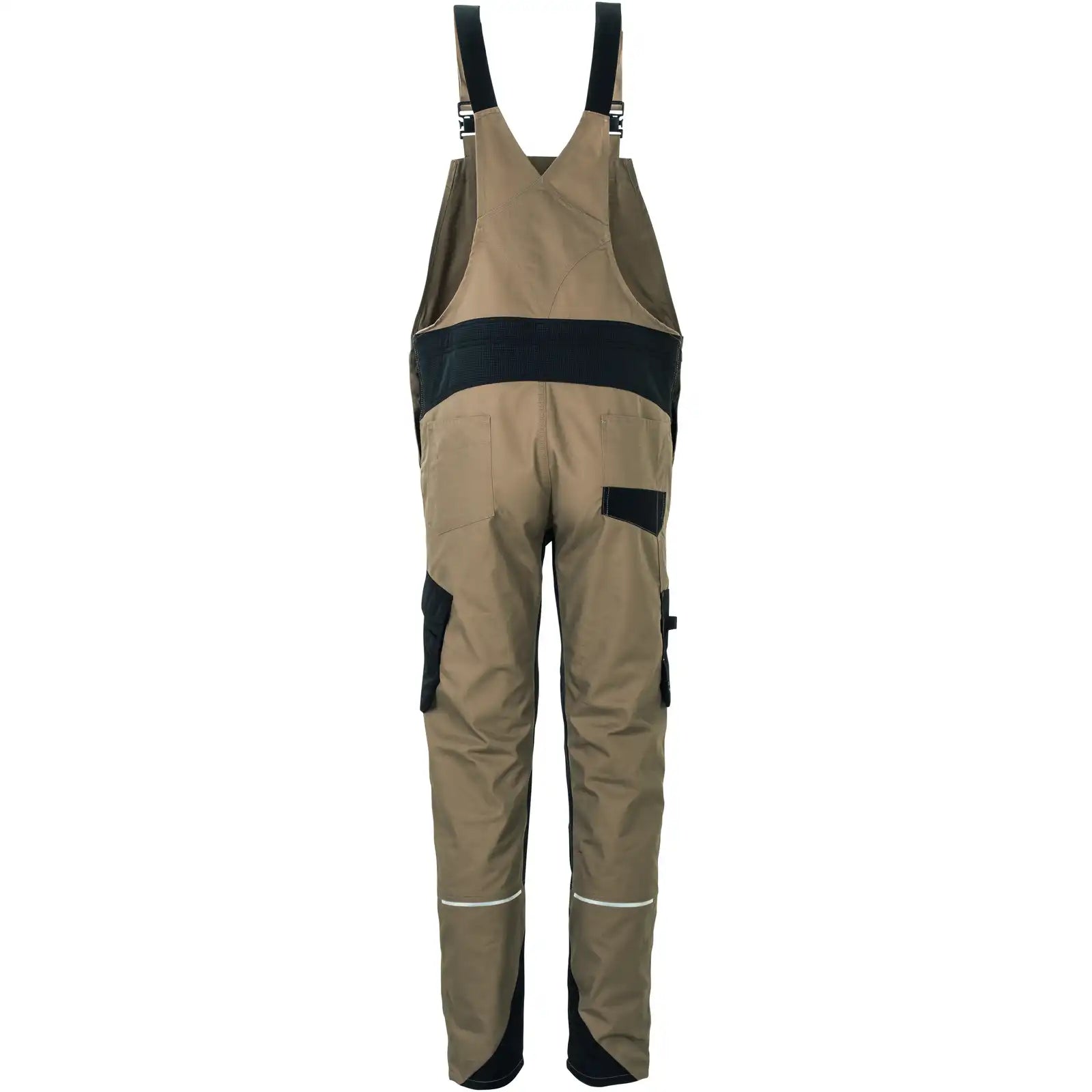 Planam Norit Herren Latzhose sand/schwarz 102 sand/schwarz - Produktbild ohne Model