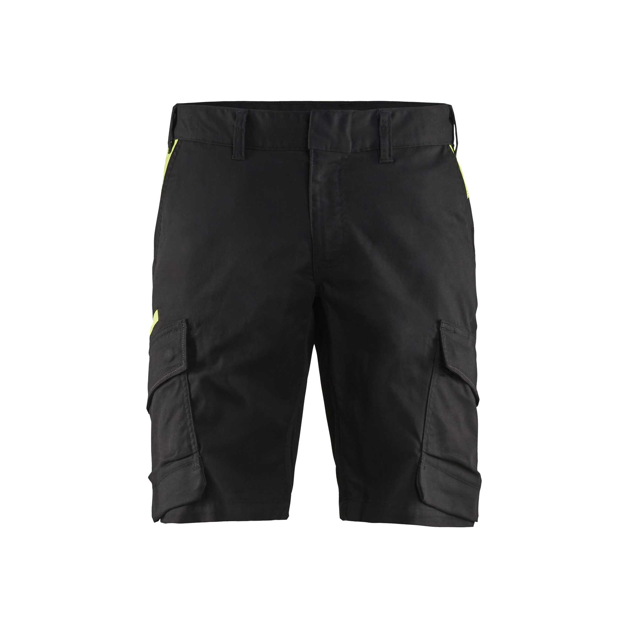 BLAKLADER 14461832 Industry shorts stretch Hi Vis Reflective Work Shorts Men - twill fabric