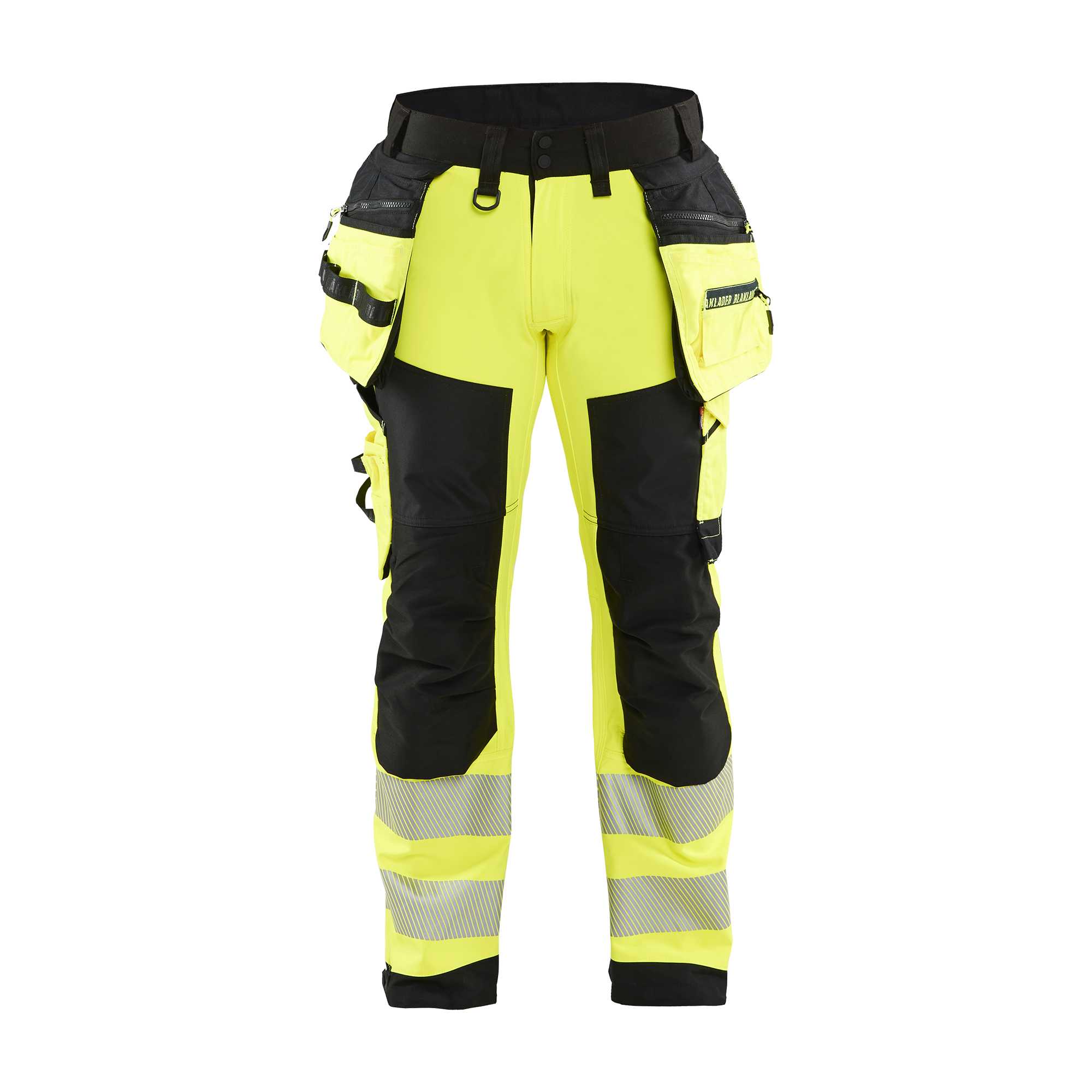 BLAKLADER 18202513 | Hi vis Softshell Trousers Hi Vis Reflective Work Trousers Men - Waterproof