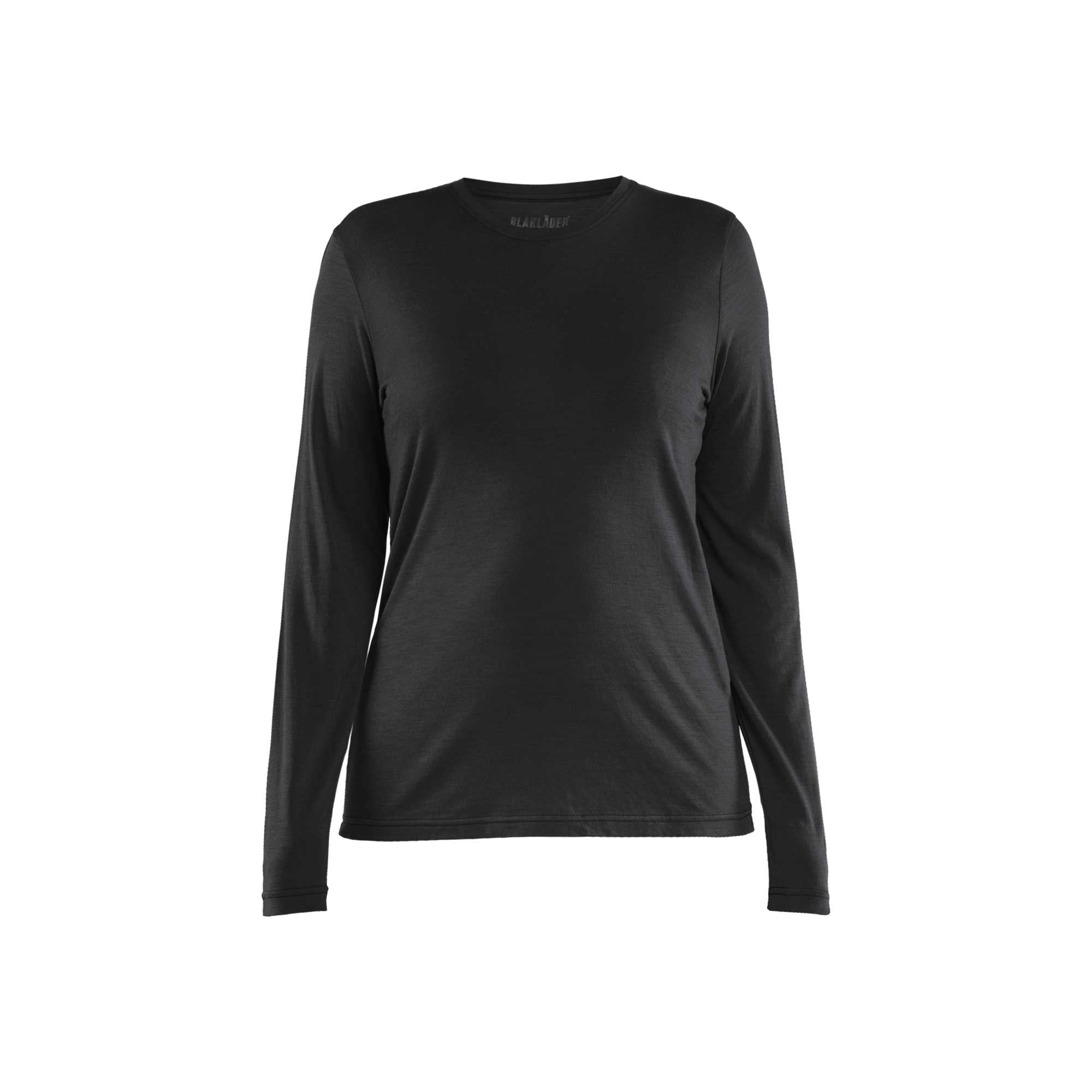 BLAKLADER 35391743 Women's Long Sleeved Merino Wool T Shirt Long Sleeve Work T-Shirt WOMEN - 85% Merino Wool