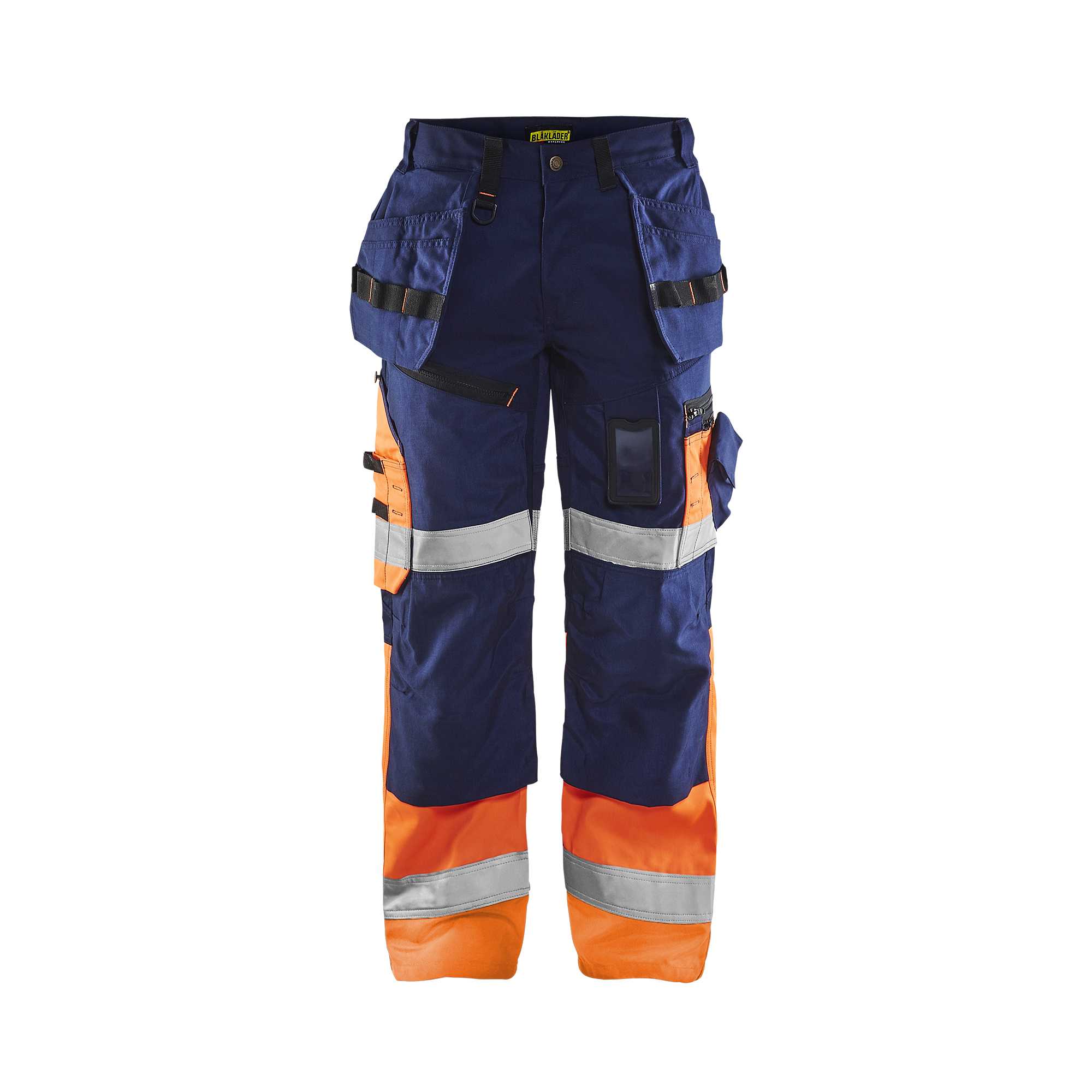 BLAKLADER 15081860 Hi Vis trousers X1500 Hi Vis Reflective Work Trousers Men - Twill Fabric