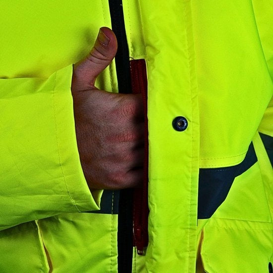 SUPER ESSENTIAL JACKET - Class 3 - Hi-Vis Reflective Bands - Quilted Padding - Image 8