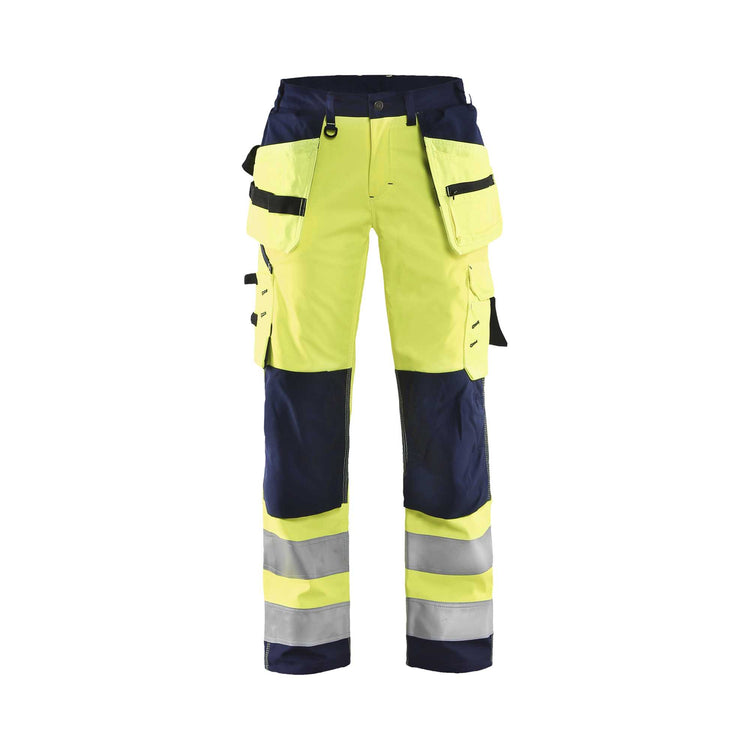 BLAKLADER 71672517 | Women's Hi Vis Softshell Trousers Hi Vis Reflective Work Trousers Women - Waterproof