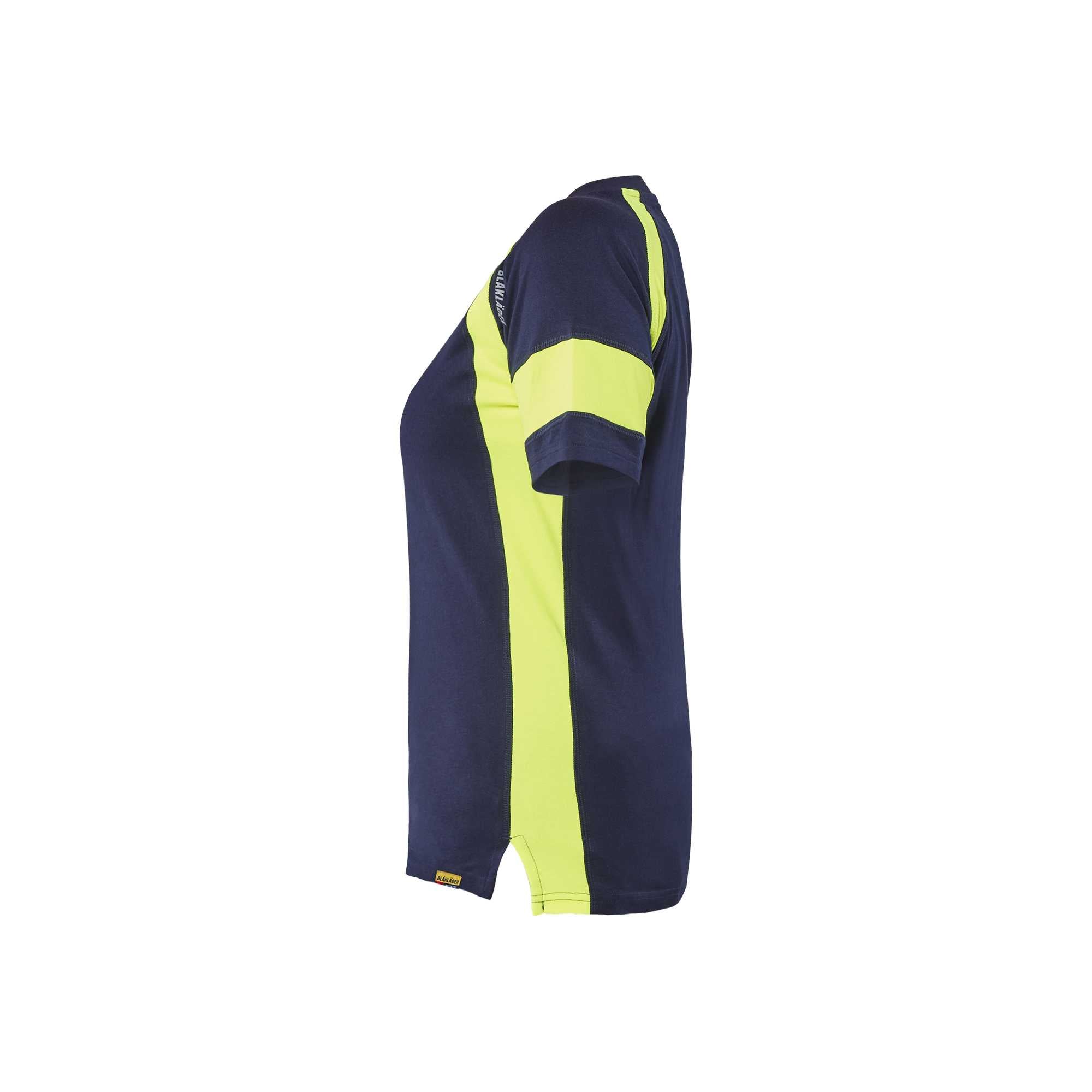 BLAKLADER 35241030 Women's T shirt with Hi Vis Hi Vis Reflective Short Sleeve Work T-Shirt WOMEN - 100% Cotton