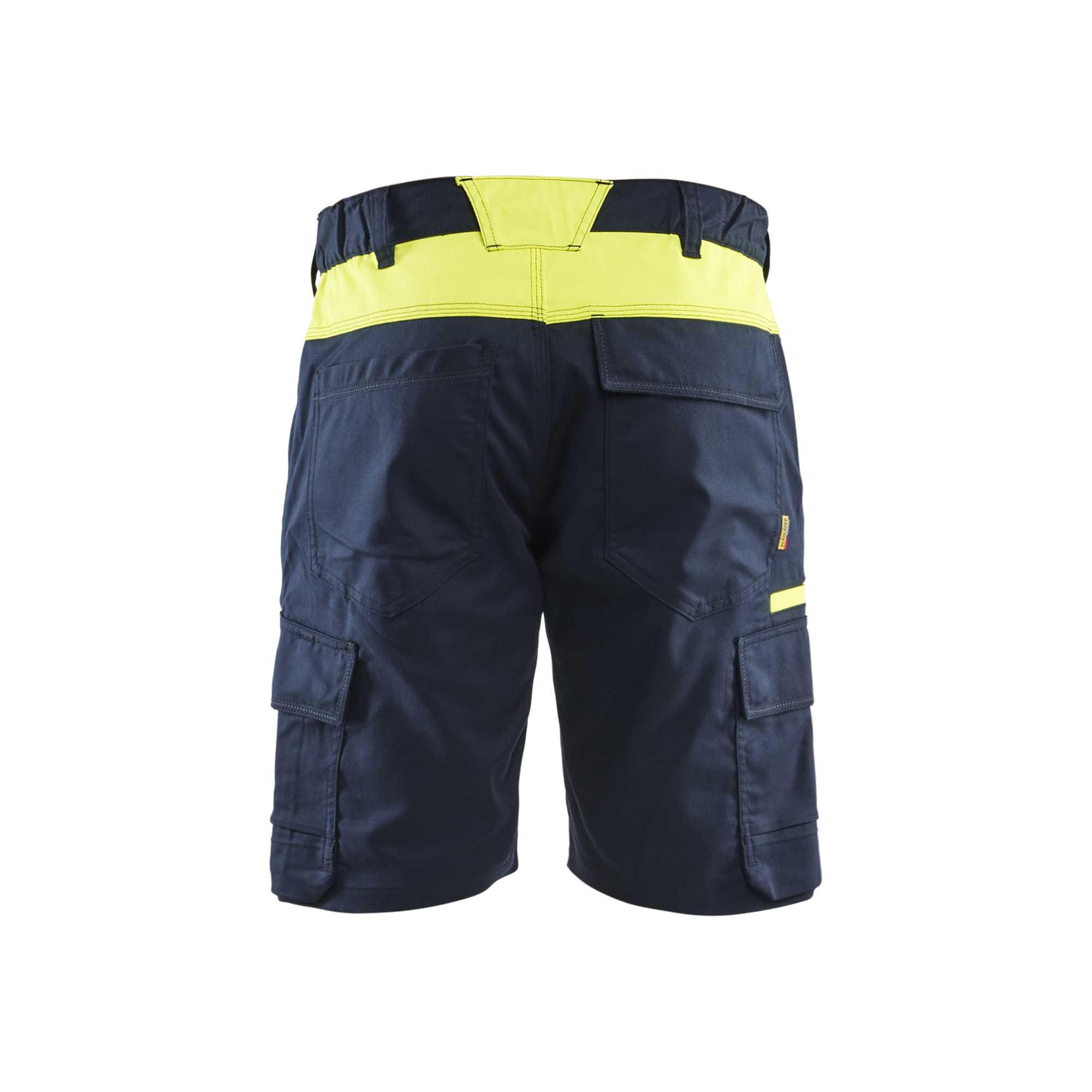 BLAKLADER 14461832 Industry shorts stretch Hi Vis Reflective Work Shorts Men - twill fabric