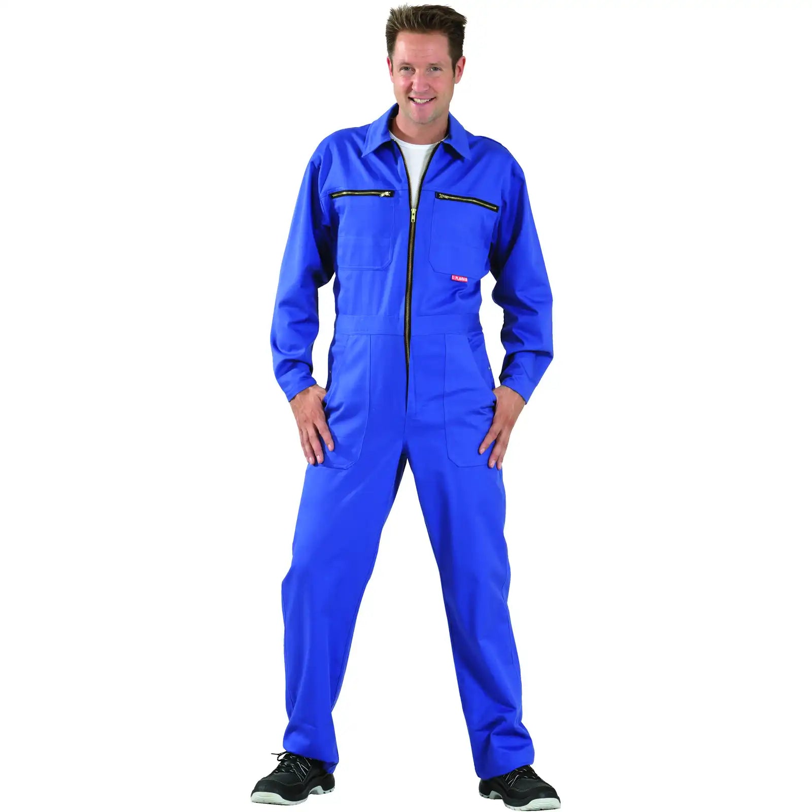 Planam MG 290 Rallyekombi kornblumenblau 102 kornblumenblau - Produktbild mit Model