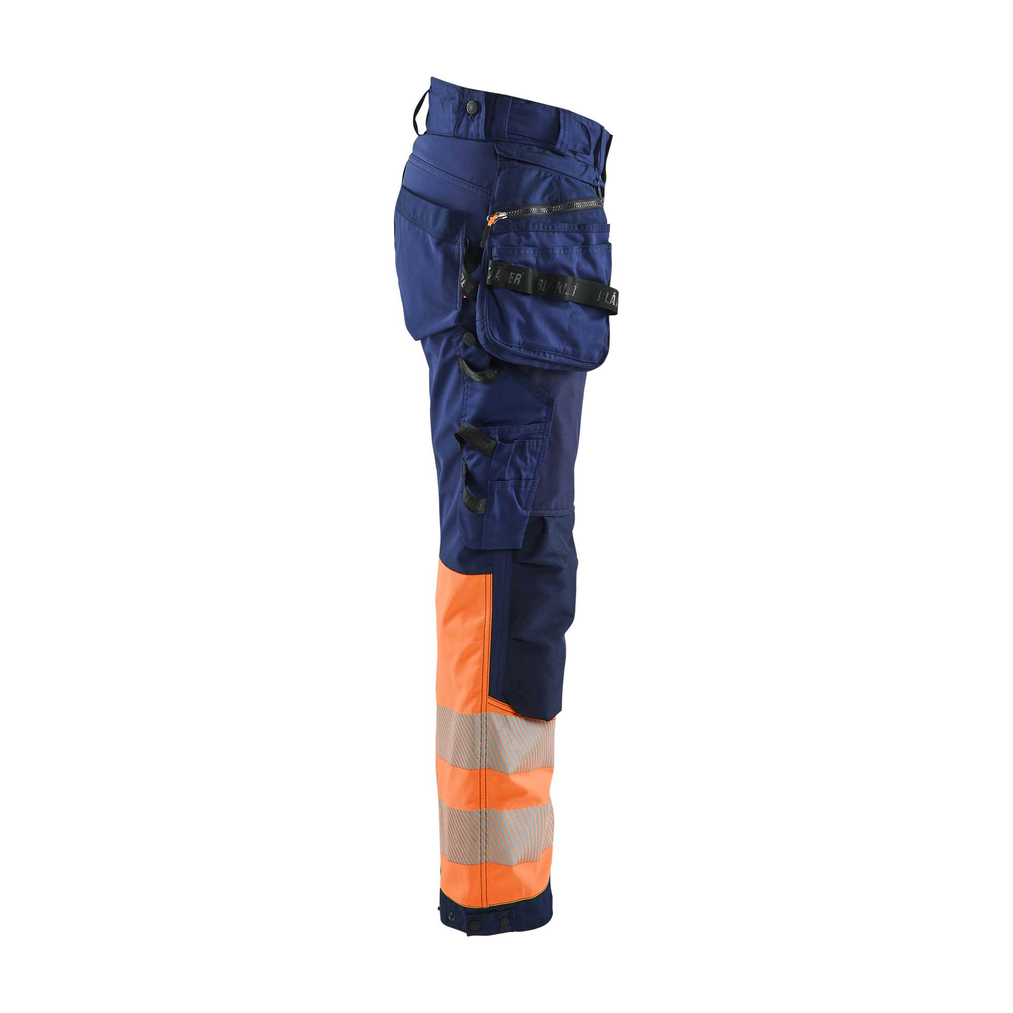 BLAKLADER 71142513 | Women's Hi Vis softshell trousers Hi Vis Reflective Work Trousers Women - Waterproof